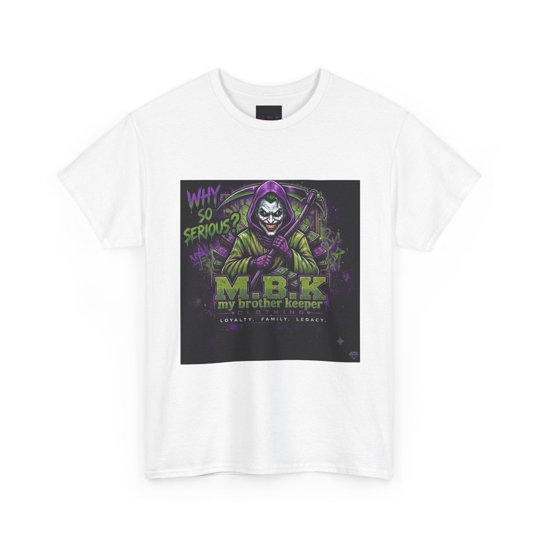 MBK "My Brother Keeper" Joker Skull Tee — Why So Serious Graphic T-Shirt