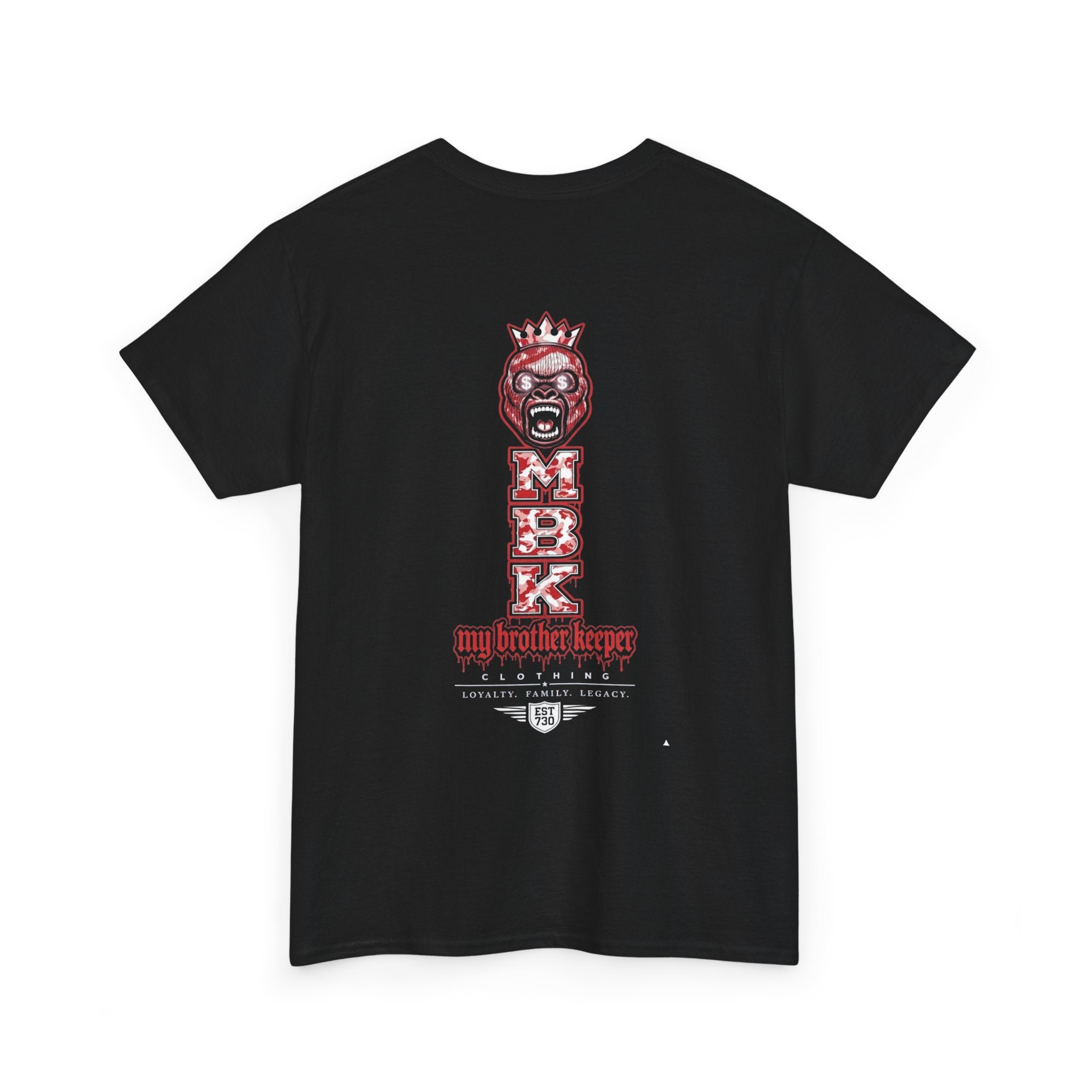 Graphic Tee — Red 'M.B.K. My Brother Keeper' Streetwear T‑Shirt
