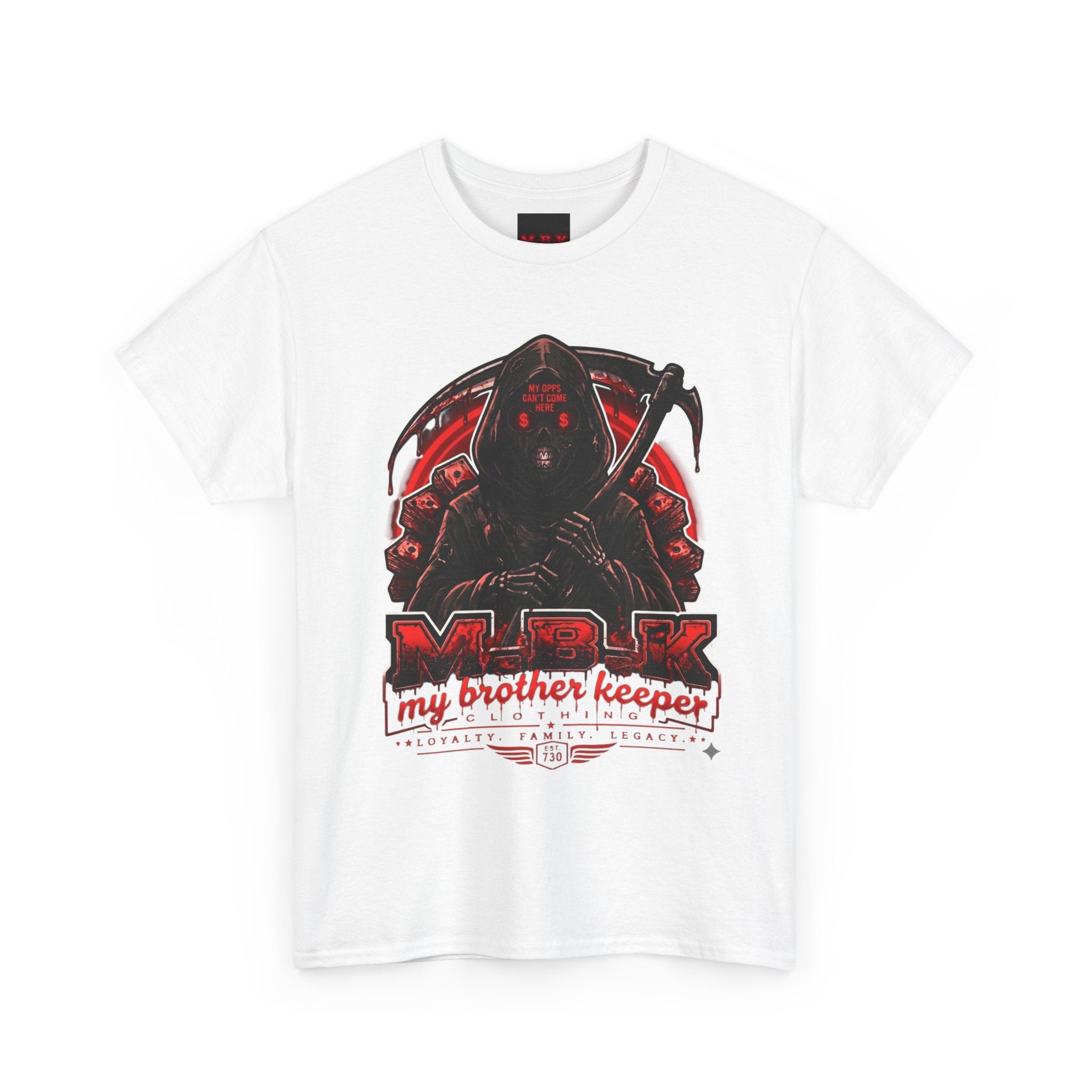 Graphic Tee — 'My Brother Keeper' Grim Reaper Streetwear T-Shirt