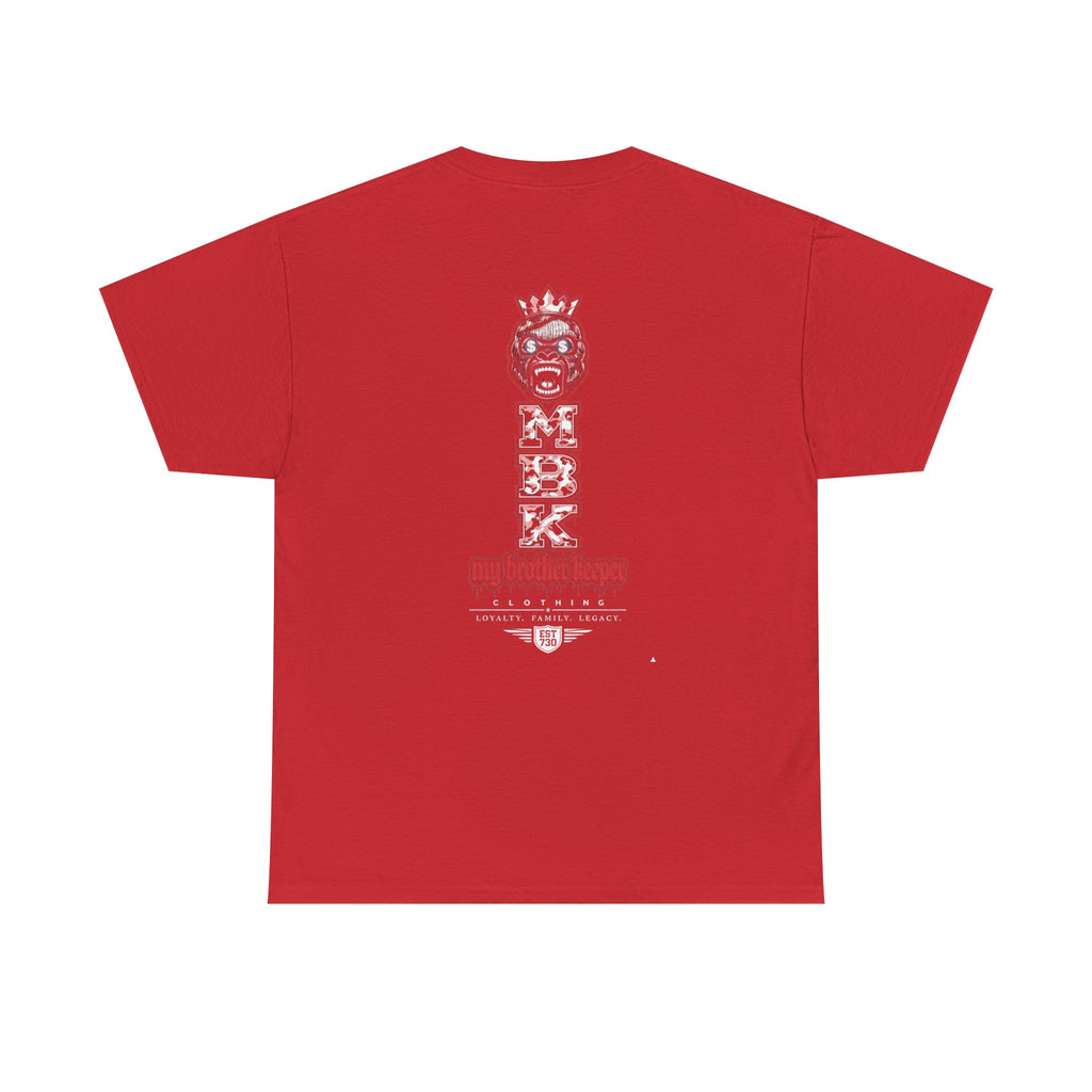 Graphic Tee — Red 'M.B.K. My Brother Keeper' Streetwear T‑Shirt