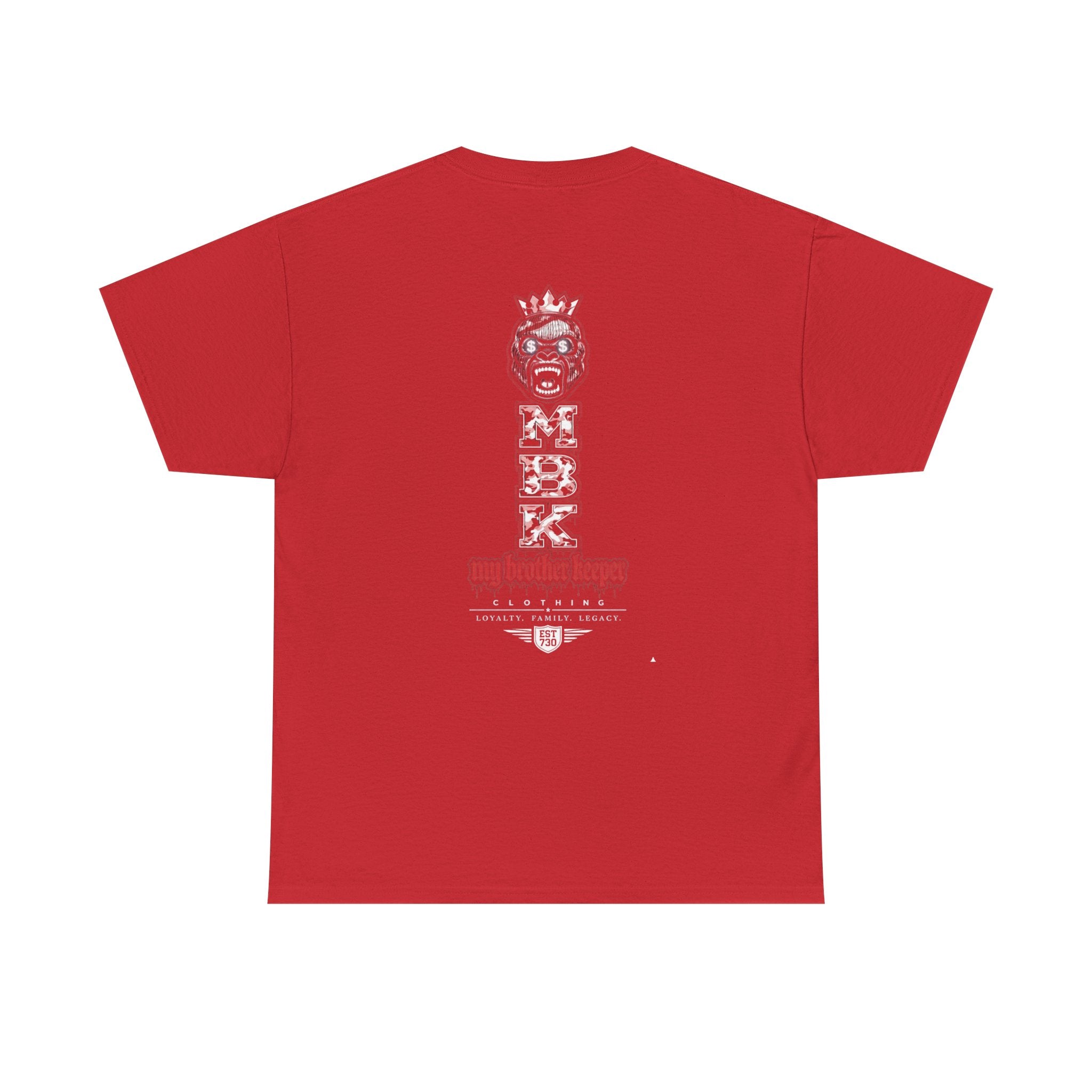 Graphic Tee — Red 'M.B.K. My Brother Keeper' Streetwear T‑Shirt