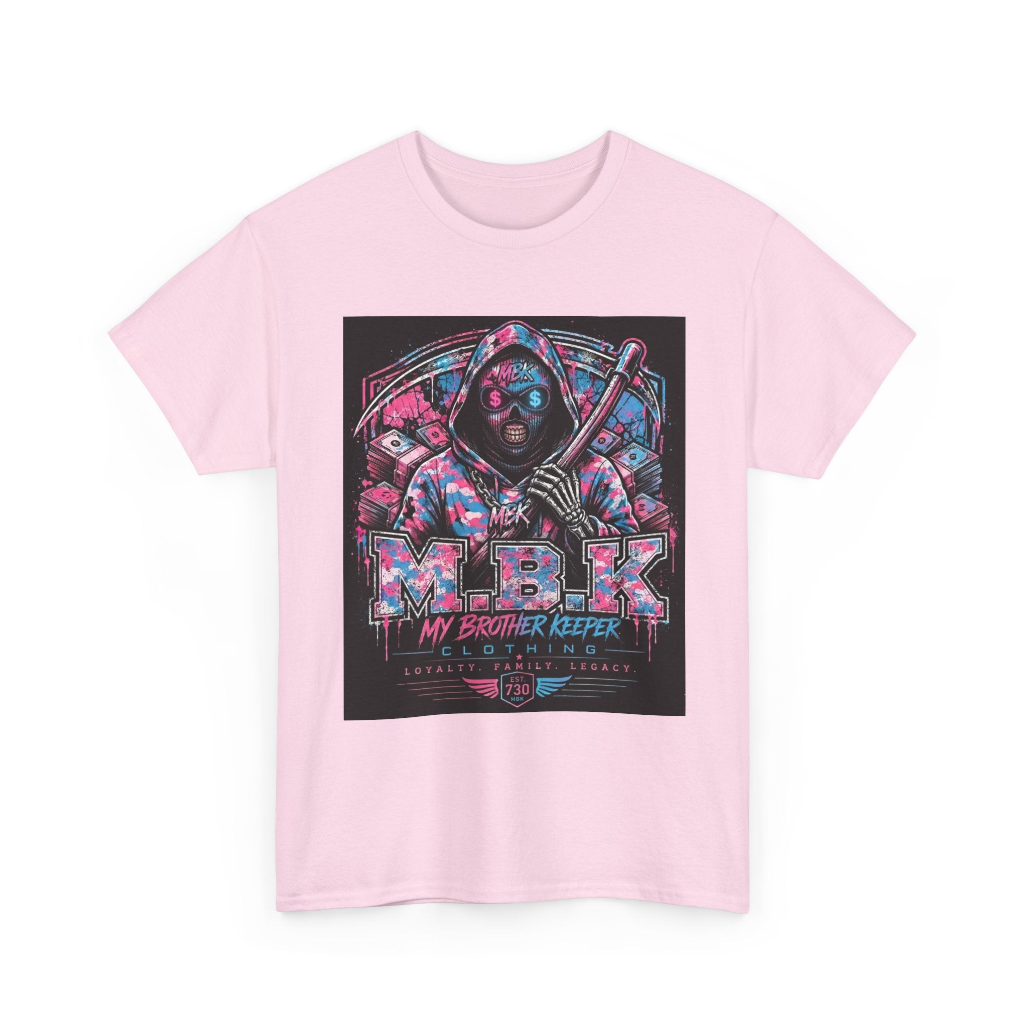Graphic Tee — 'MBK My Brother Keeper' Cyberpunk Hooded Design
