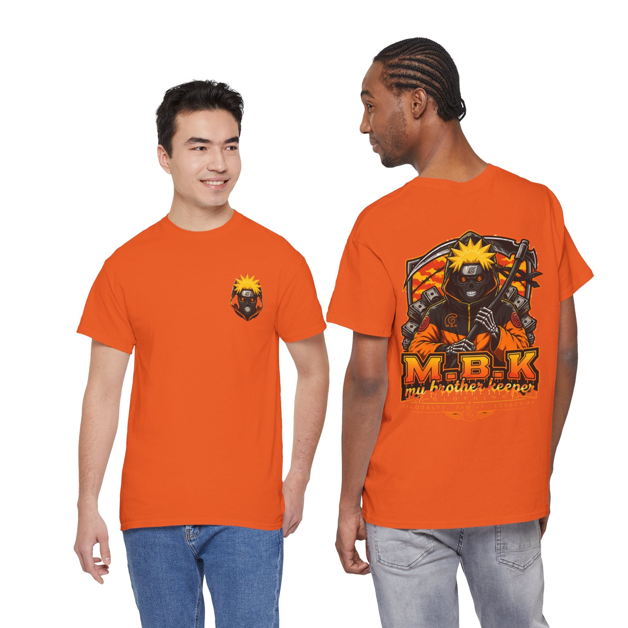 Naruto-Inspired Graphic Tee — "M.B.K My Brother Keeper" Anime Streetwear Shirt