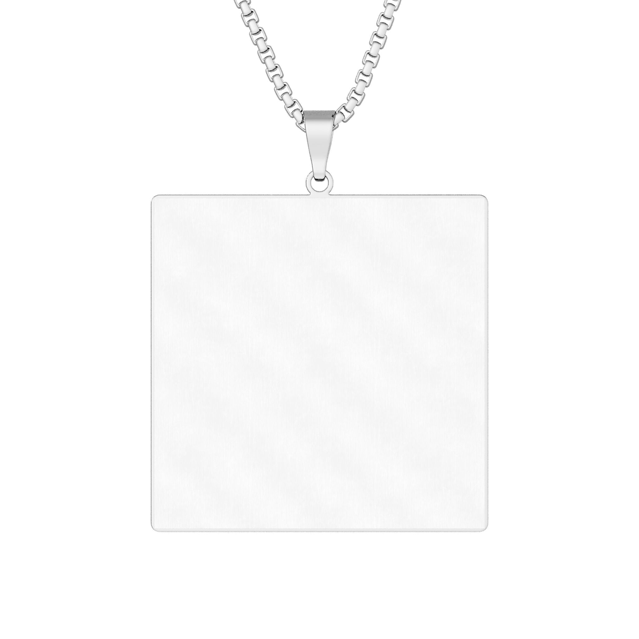 Custom Photo Pendant Necklace — Personalized Square Cut Photo Locket