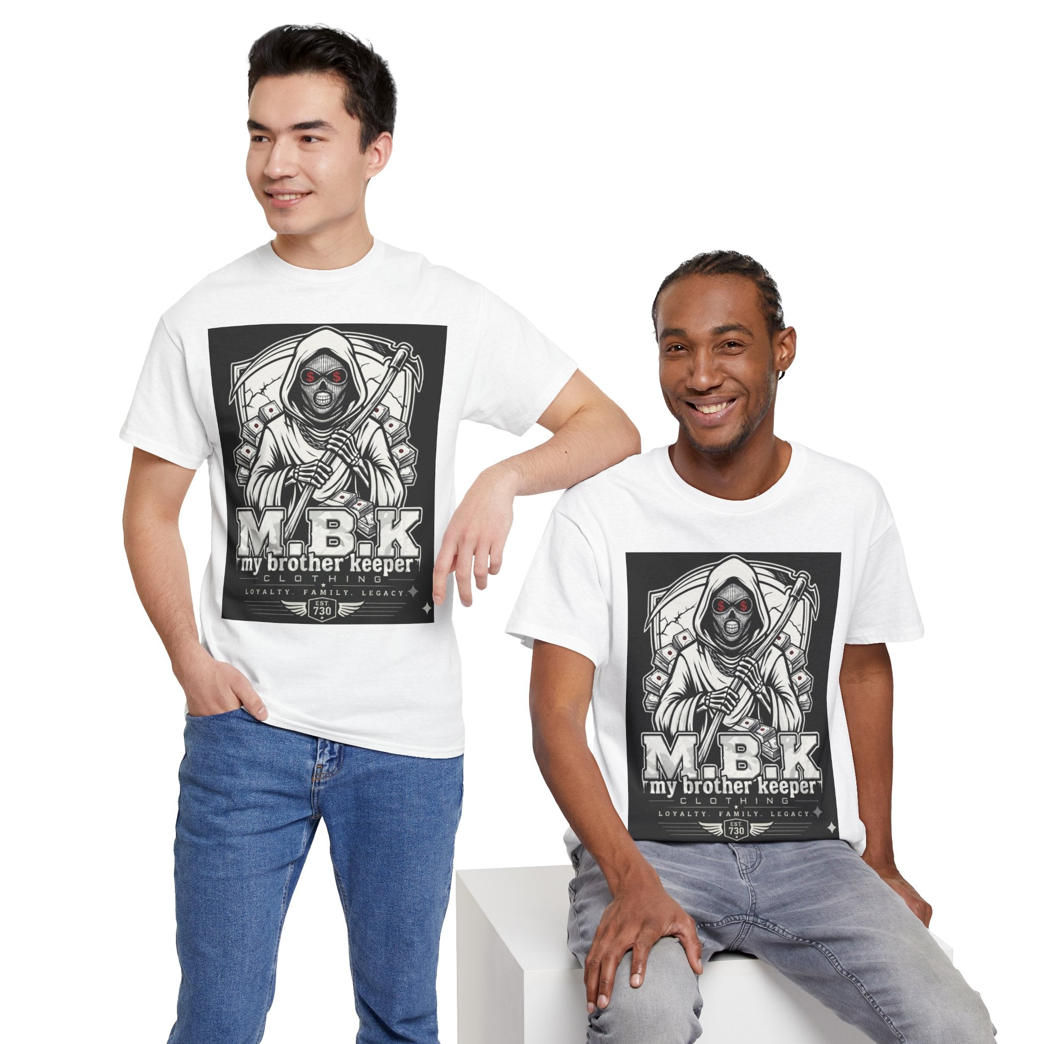 T-Shirt — "M.B.K. My Brother Keeper" Grim Reaper Graphic Tee