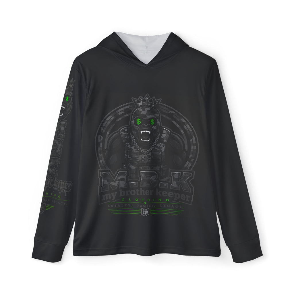 Men's Black Sports Hoodie — 'My Brother Keeper' Graphic Warmup Pullover