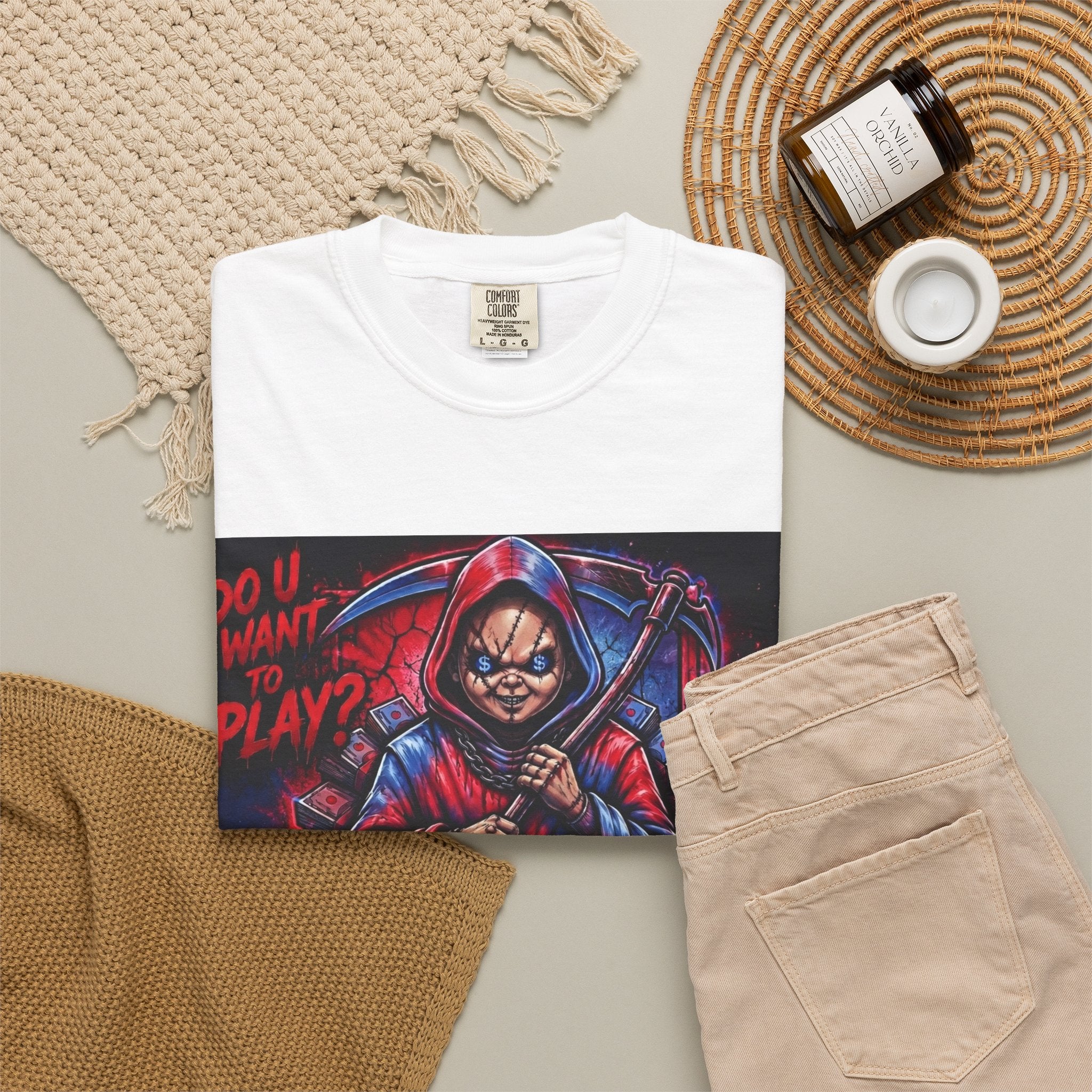 My Brother Keeper (MBK) Graphic T-Shirt — "Do U Want to Play?" Hooded Reaper Streetwear Tee