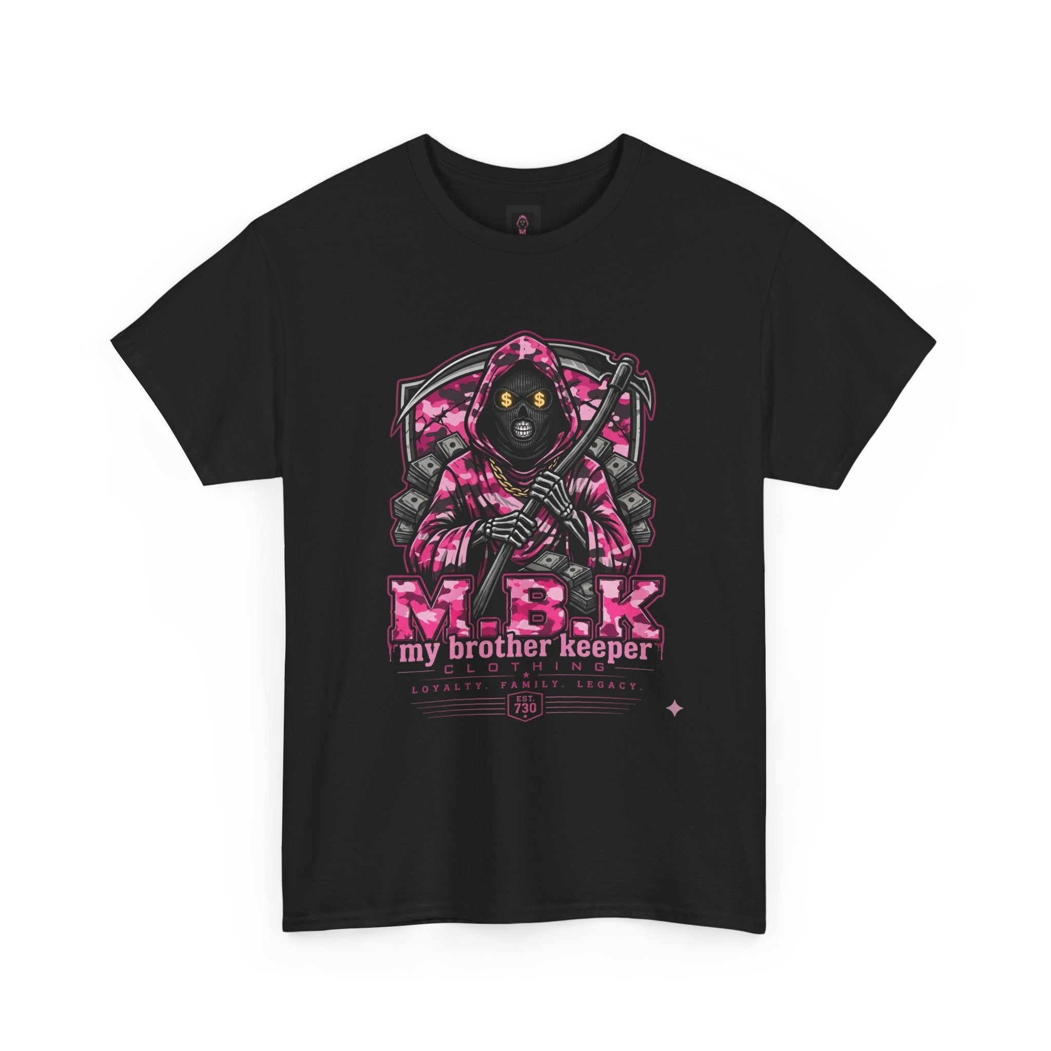 My Brother Keeper (MBK) Graphic Tee - Pink Grim Reaper Design