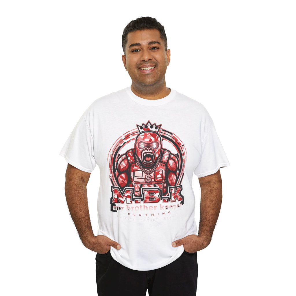 Graphic Tee — Red 'M.B.K. My Brother Keeper' Streetwear T‑Shirt