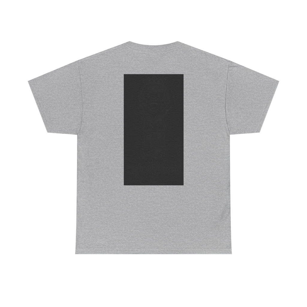 Black Graphic Tee — Subtle Inked Lion Crest Design