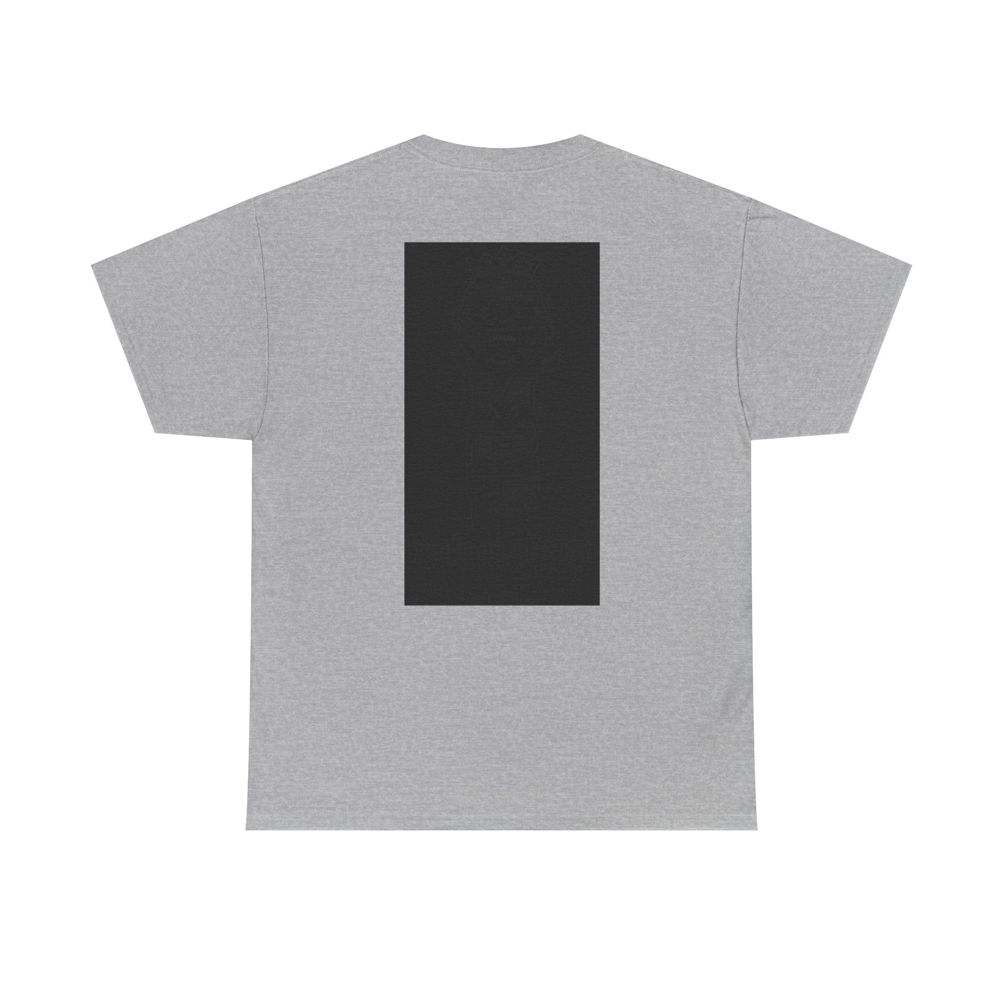 Black Graphic Tee — Subtle Inked Lion Crest Design