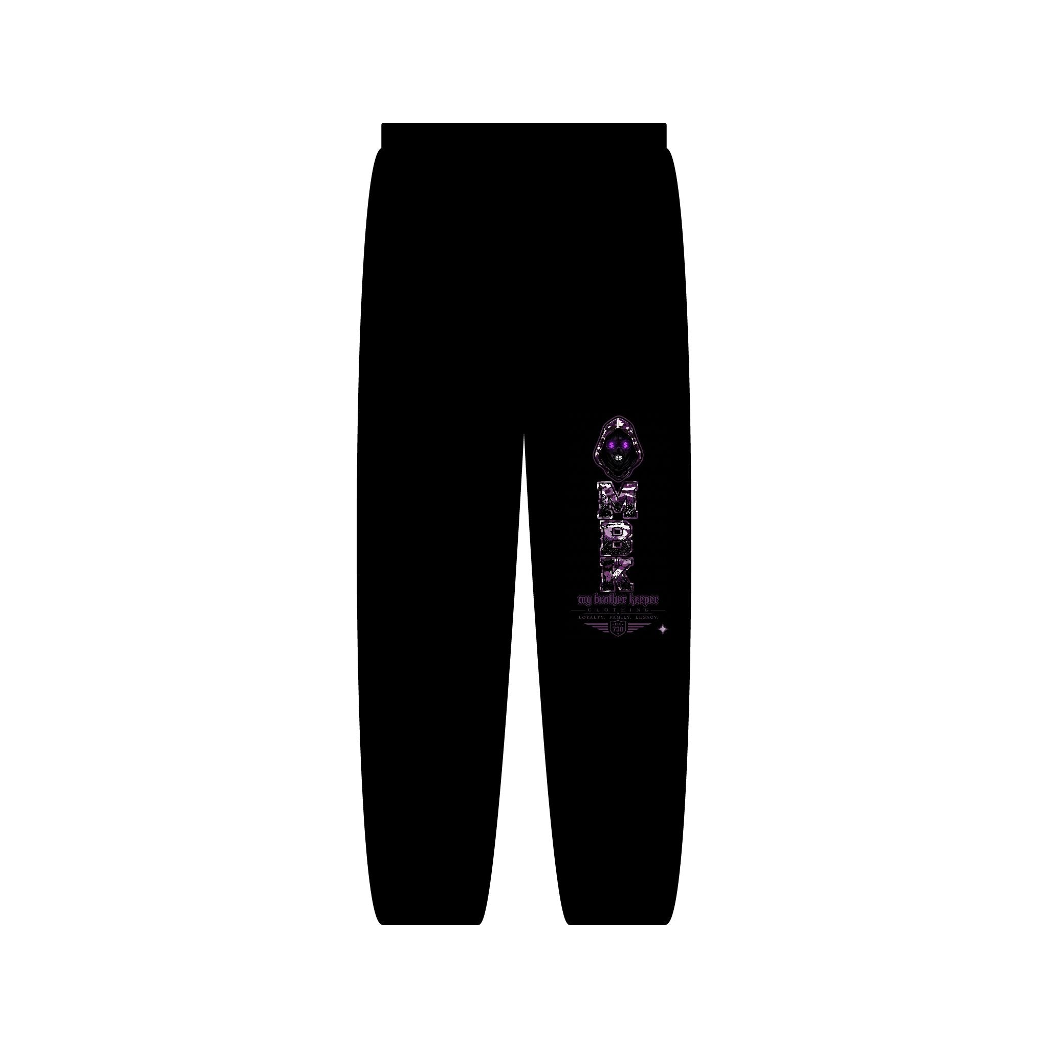 Mystic Tarot Sweatpants — Purple Occult Card Graphic Joggers