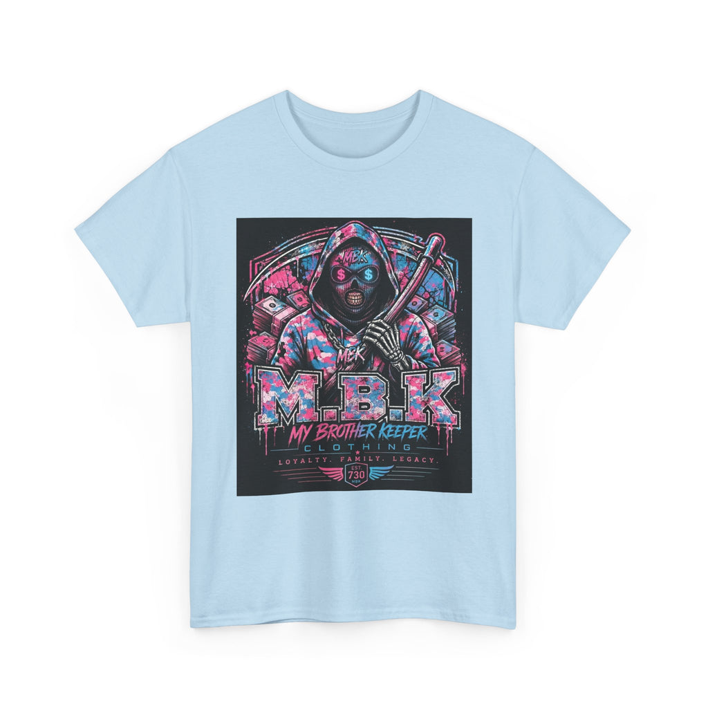 Graphic Tee — 'MBK My Brother Keeper' Cyberpunk Hooded Design