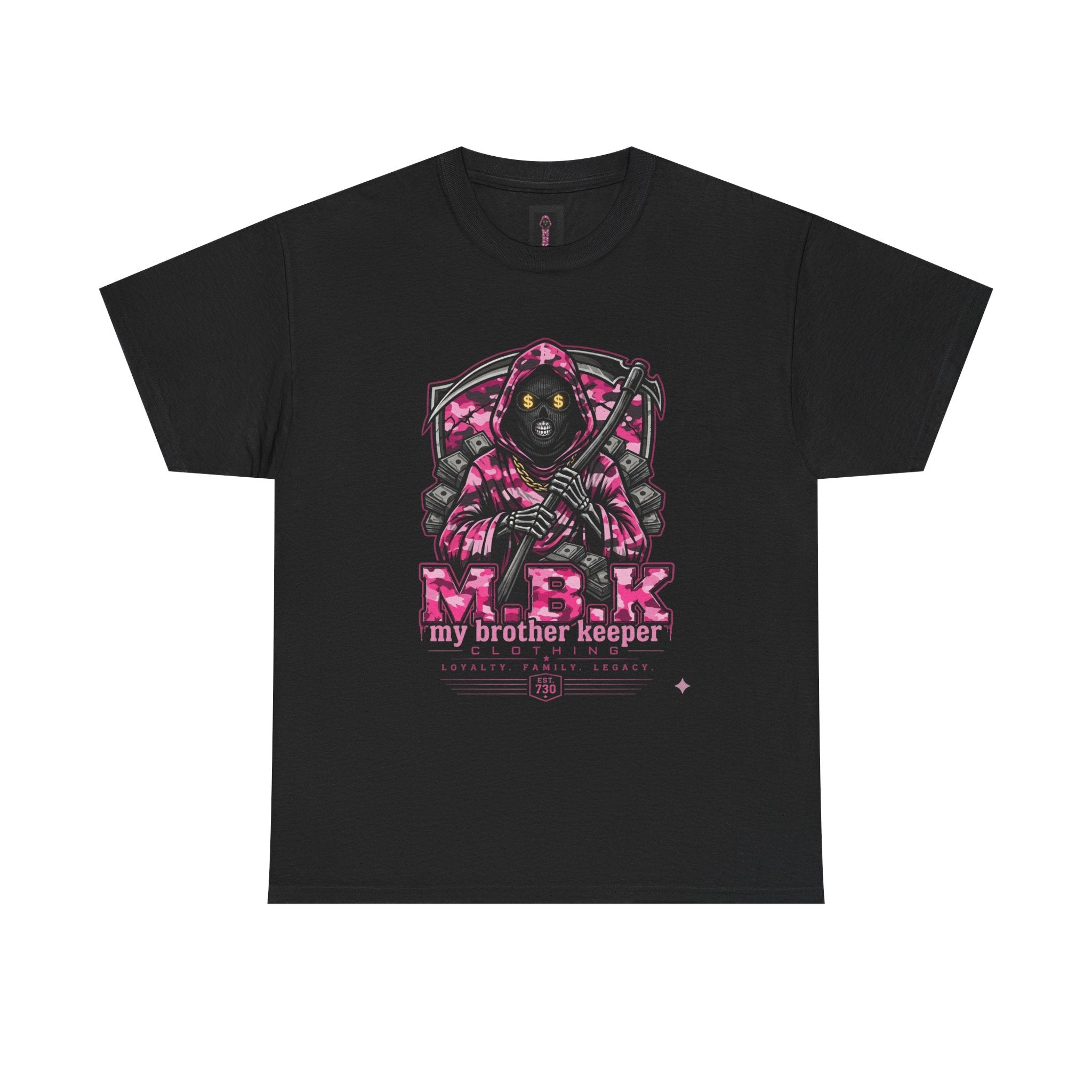 My Brother Keeper (MBK) Graphic Tee - Pink Grim Reaper Design