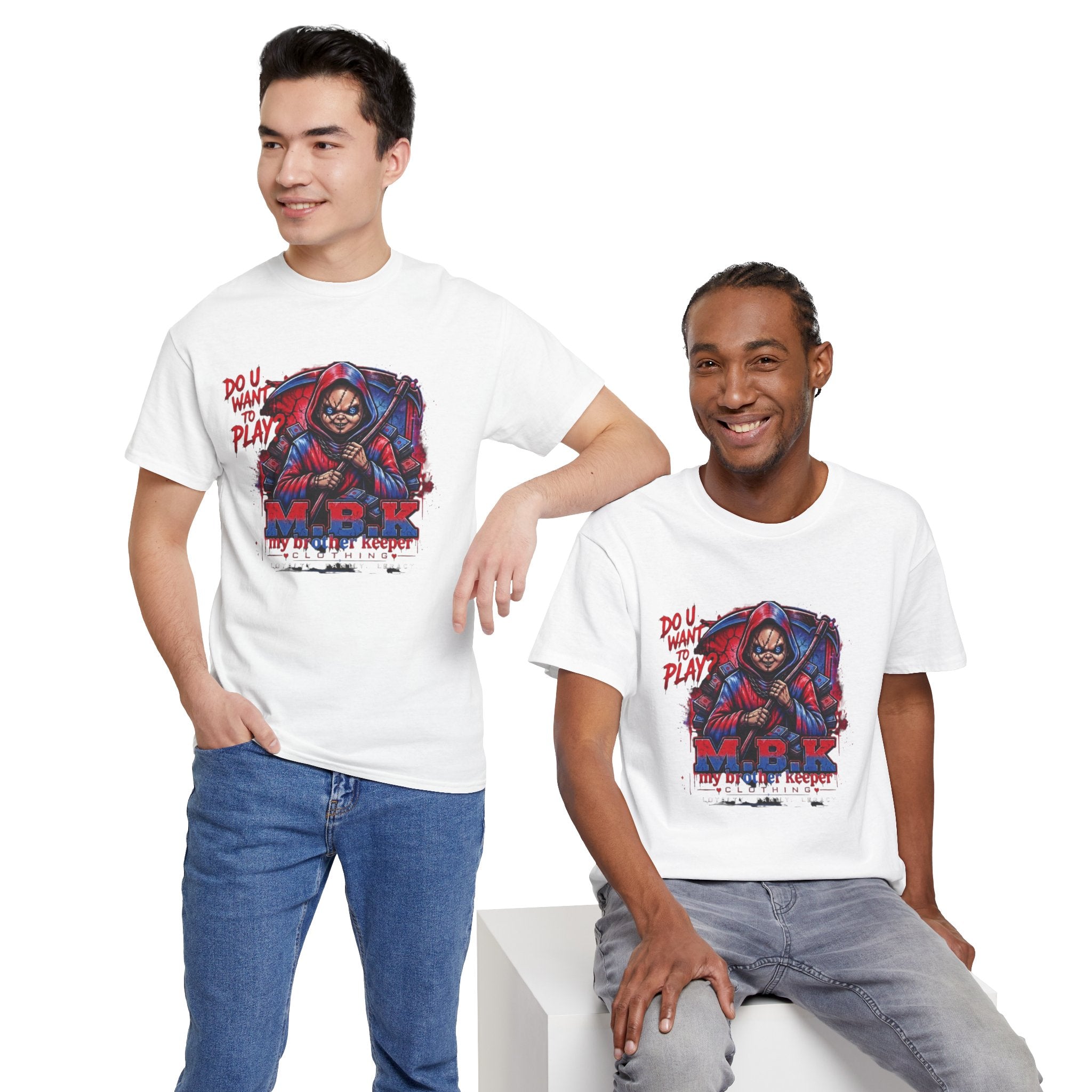 MBK 'Do U Wanna Play' Graphic Tee — Streetwear Hoodie Skull Design