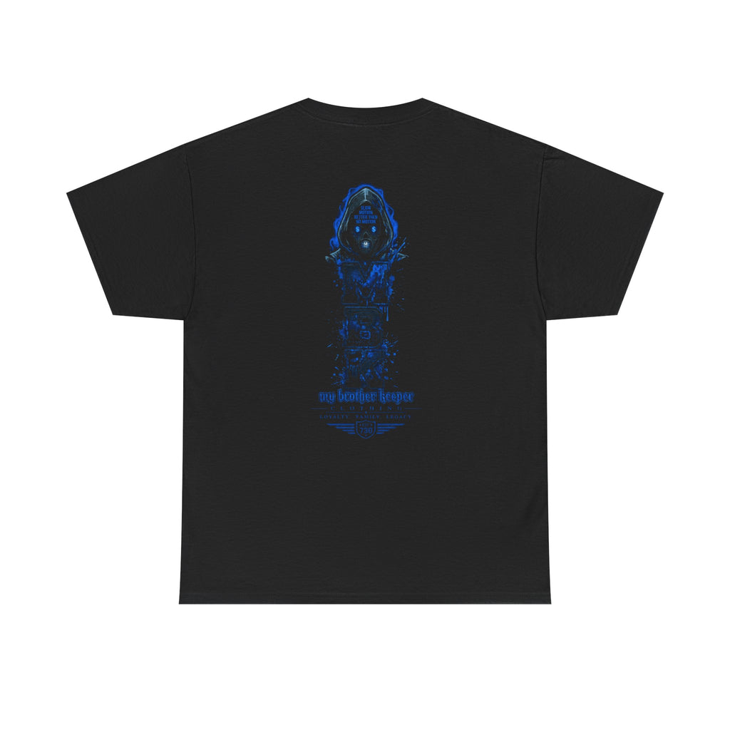 Grim Reaper “My Brother Keeper” Graphic Tee — Dark Gothic Skull Shirt