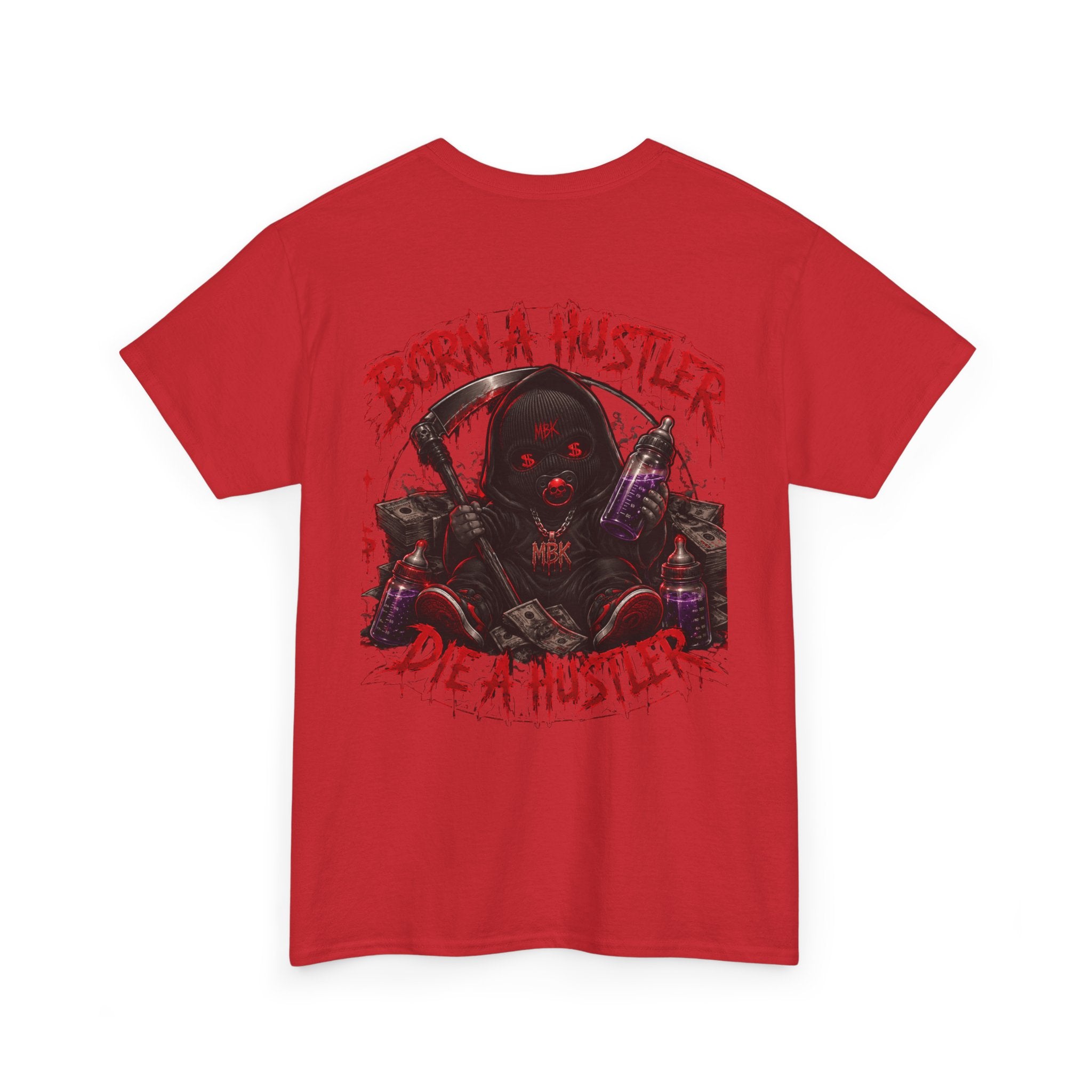Graphic Tee — "Born a Hustler, Die a Hustler" Streetwear T‑Shirt