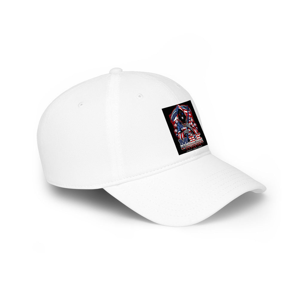 Patriotic Eagle Flag Low Profile Baseball Cap — USA Bald Eagle Design
