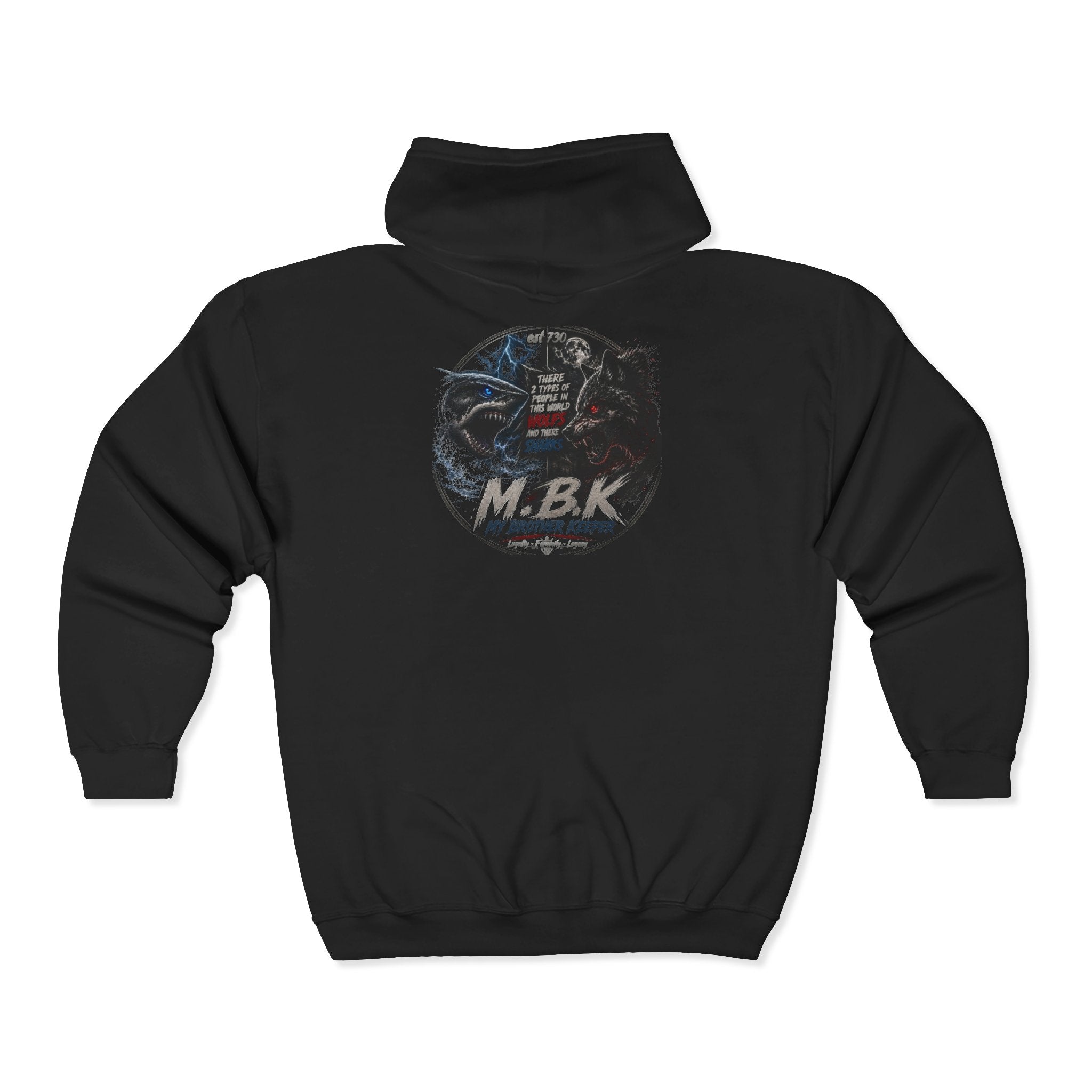 MBK American Flag Motorcycle Zip Hoodie — Vintage Biker Full-Zip Sweatshirt