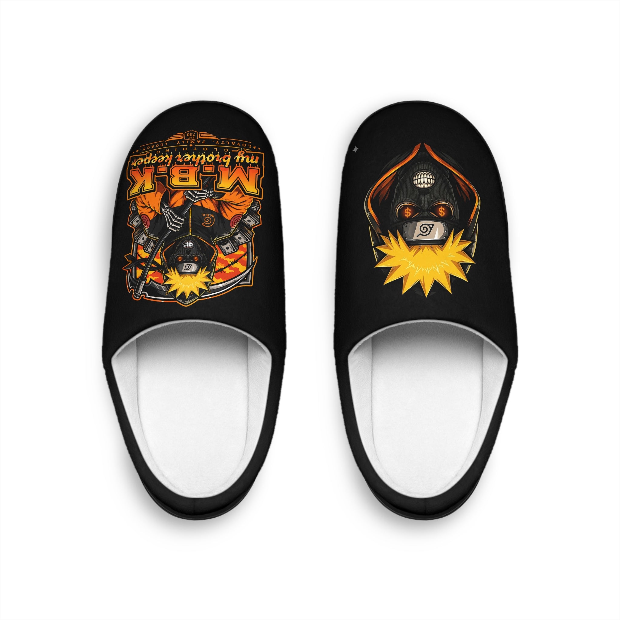 Naruto-Inspired Men’s Indoor Slippers — Bold Anime Rogue Design