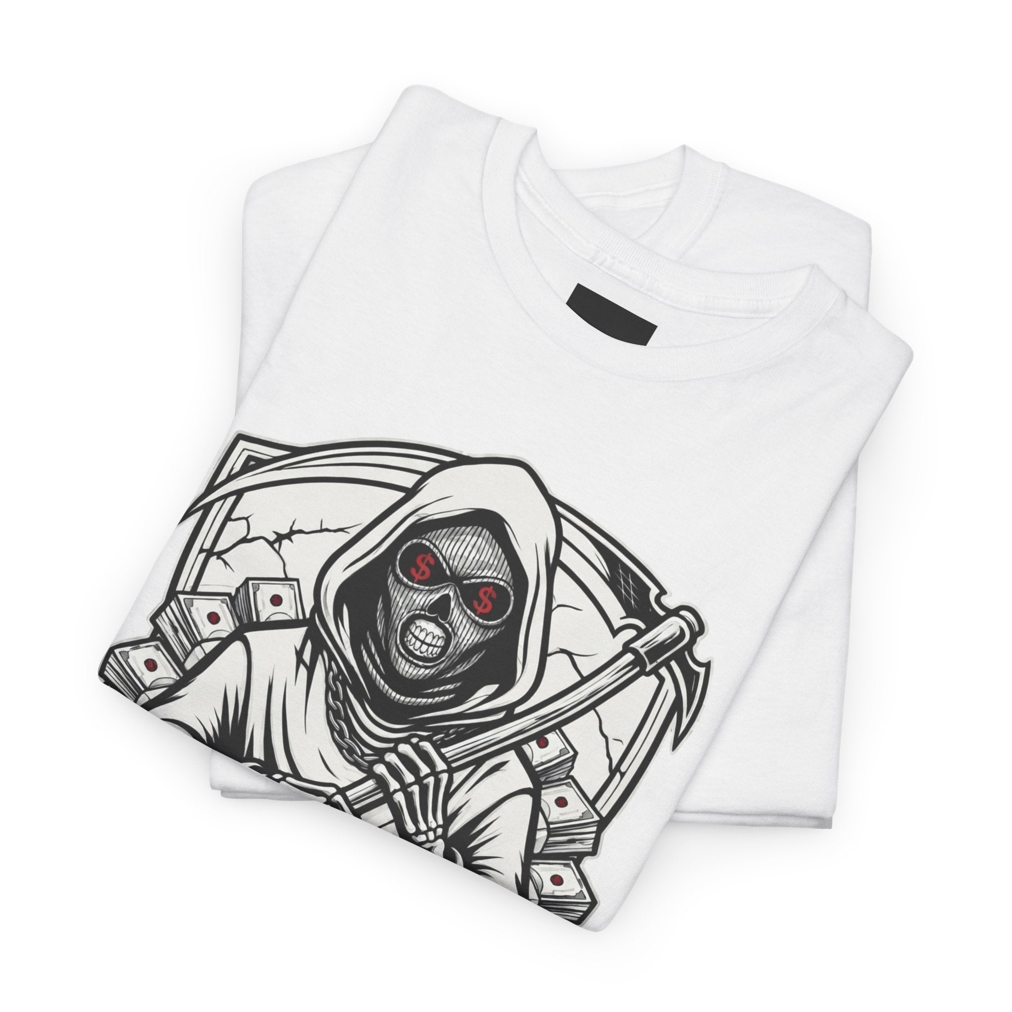 Grim Reaper 'M.B.K' Graphic Tee — Streetwear Skull Hoodie Design