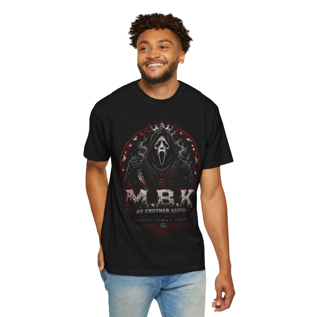 My Brother Keeper (MBK) Graphic T-Shirt — Horror Mask Crown Design
