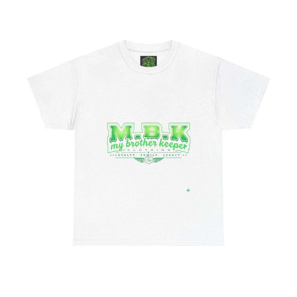 MBK "My Brother Keeper" Cotton Tee – Green Varsity Graphic