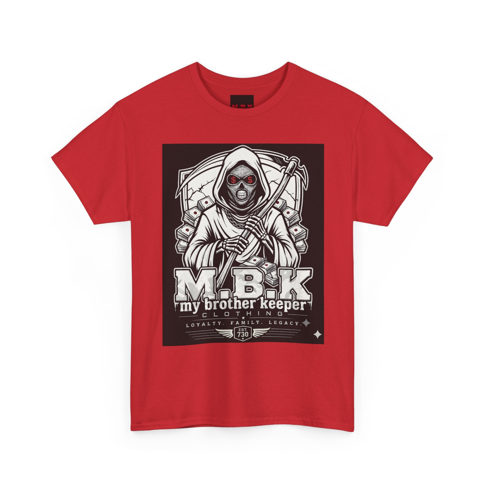 T-Shirt — "M.B.K. My Brother Keeper" Grim Reaper Graphic Tee