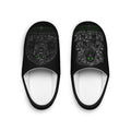 Men's Gothic Skull Indoor Slippers — 'My Brother, Keeper' Black Cozy House Shoes