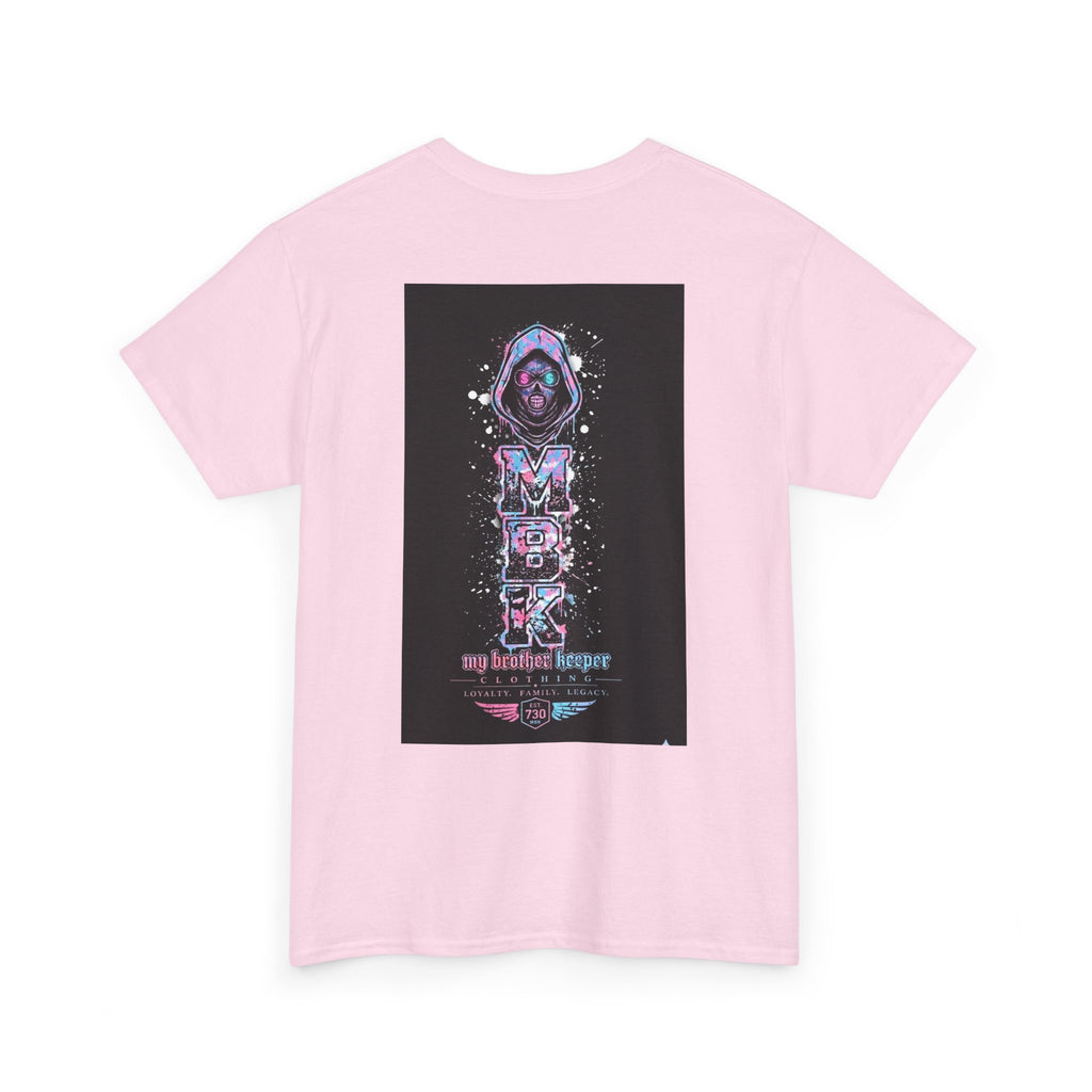 Graphic Tee — 'MBK My Brother Keeper' Cyberpunk Hooded Design
