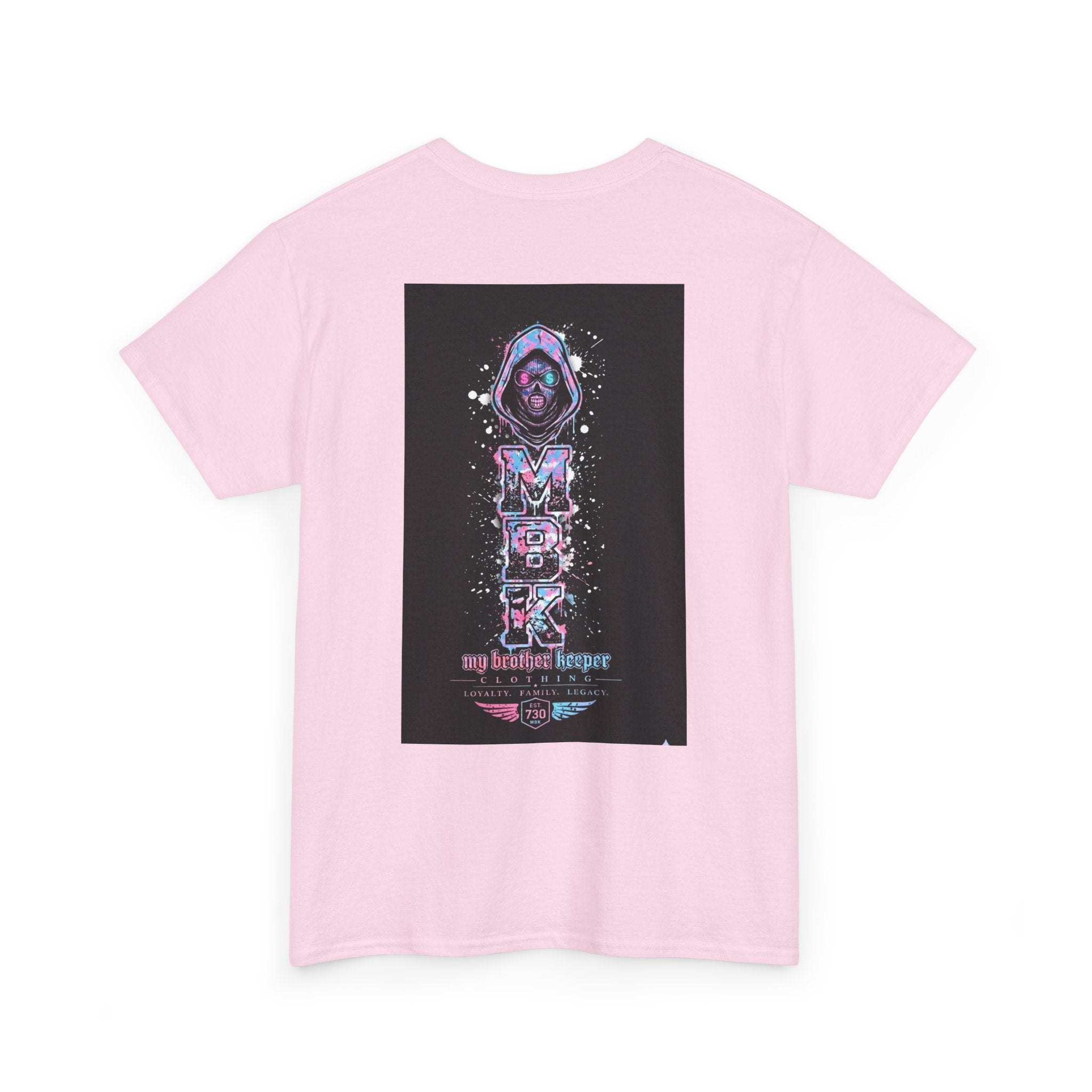 Graphic Tee — 'MBK My Brother Keeper' Cyberpunk Hooded Design