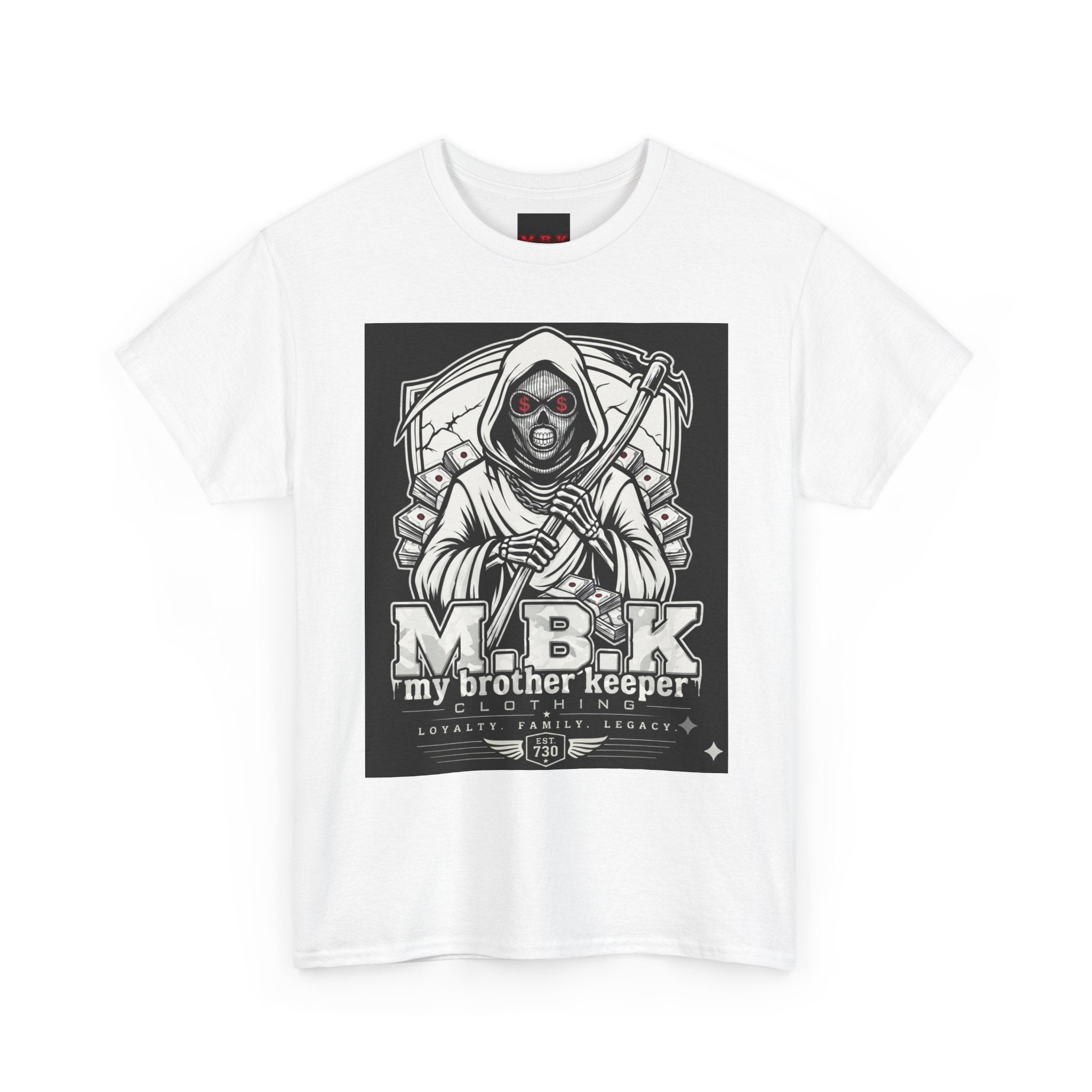 T-Shirt — "M.B.K. My Brother Keeper" Grim Reaper Graphic Tee