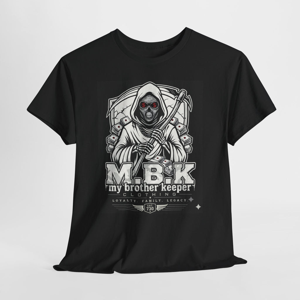 T-Shirt — "M.B.K. My Brother Keeper" Grim Reaper Graphic Tee