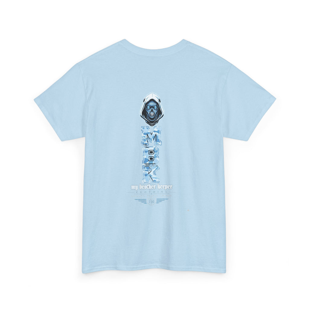 Grim Reaper Graphic Tee — M.B.K. Ice Blue Skull T-Shirt