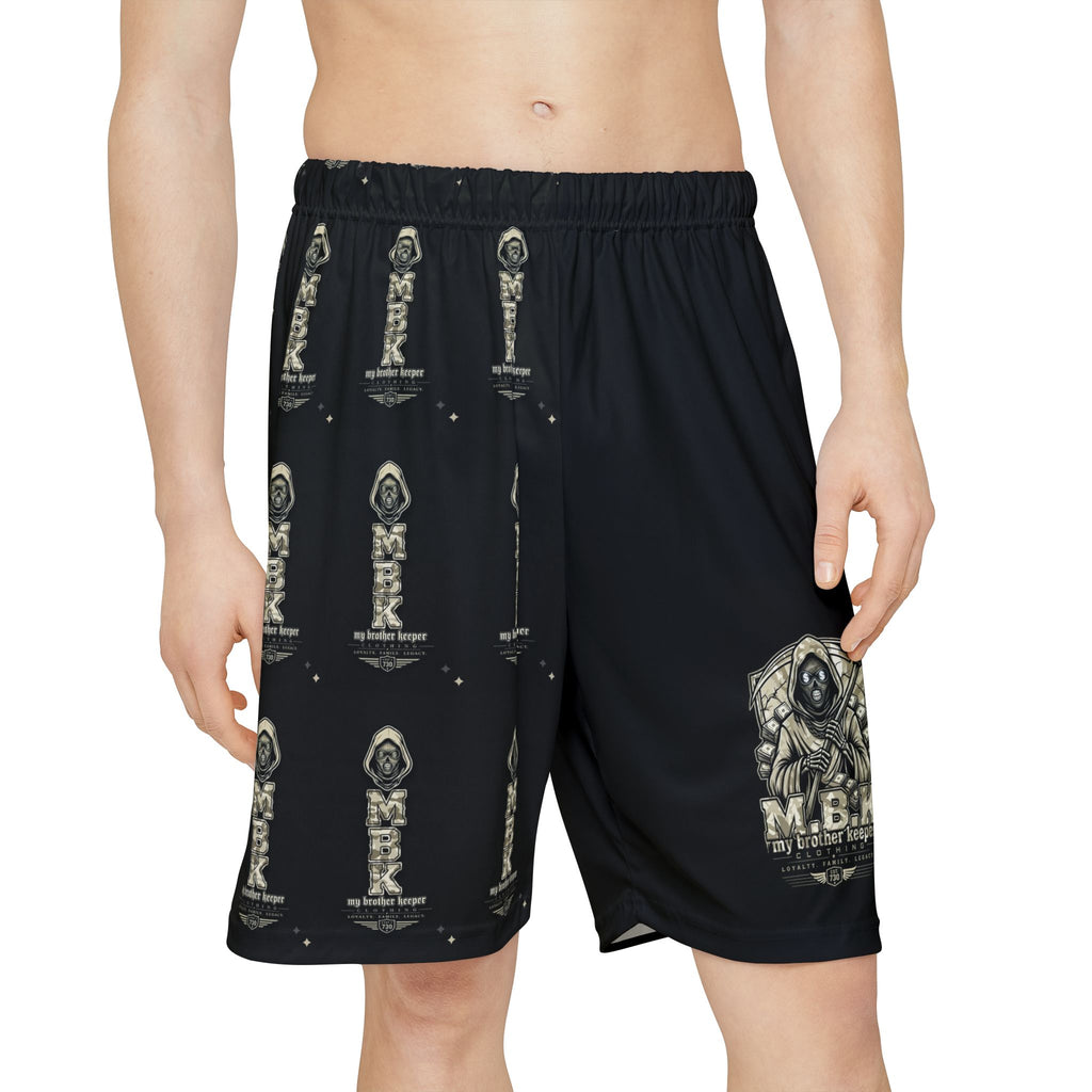 Men's Split-Panel Sports Shorts — MBK Graphic Athletic Shorts
