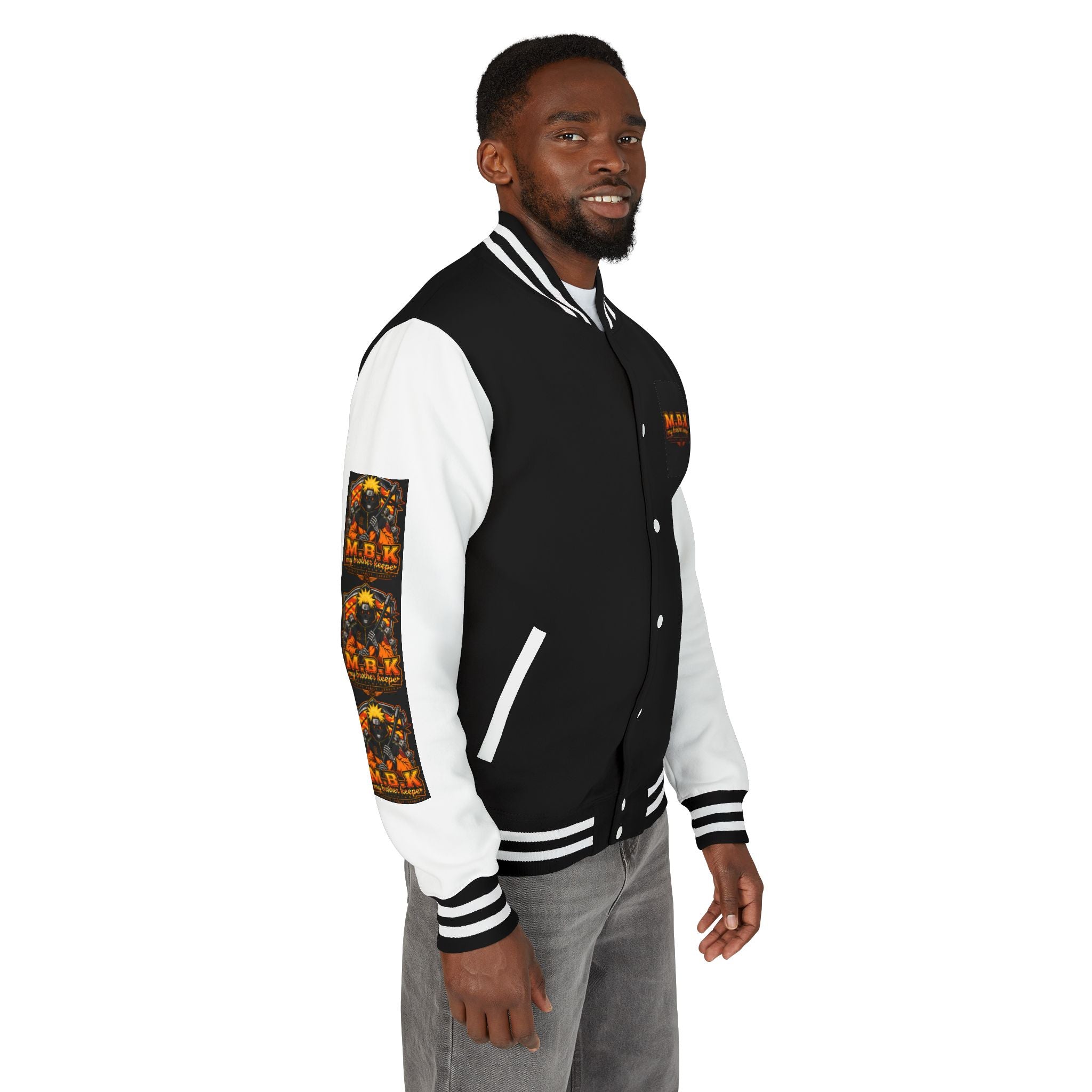 Naruto Hoodie Mask Letterman Jacket — Anime Varsity Jacket with Naruto Mask Graphic