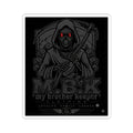 My Brother Keeper Grim Reaper Kiss-Cut Sticker — Dark Skull Scythe Laptop Decal