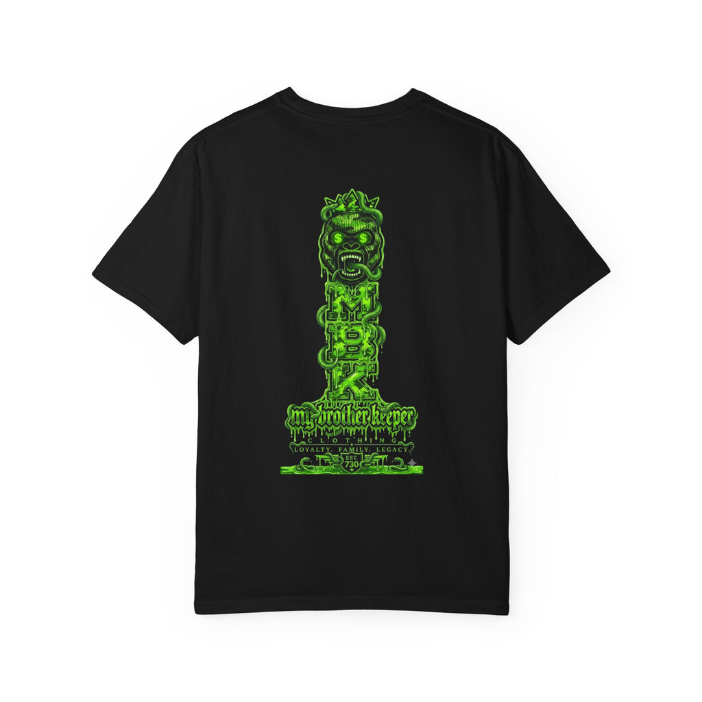 Medusa Snake Graphic T-Shirt — "My Brother Keeper" Neon Green Streetwear