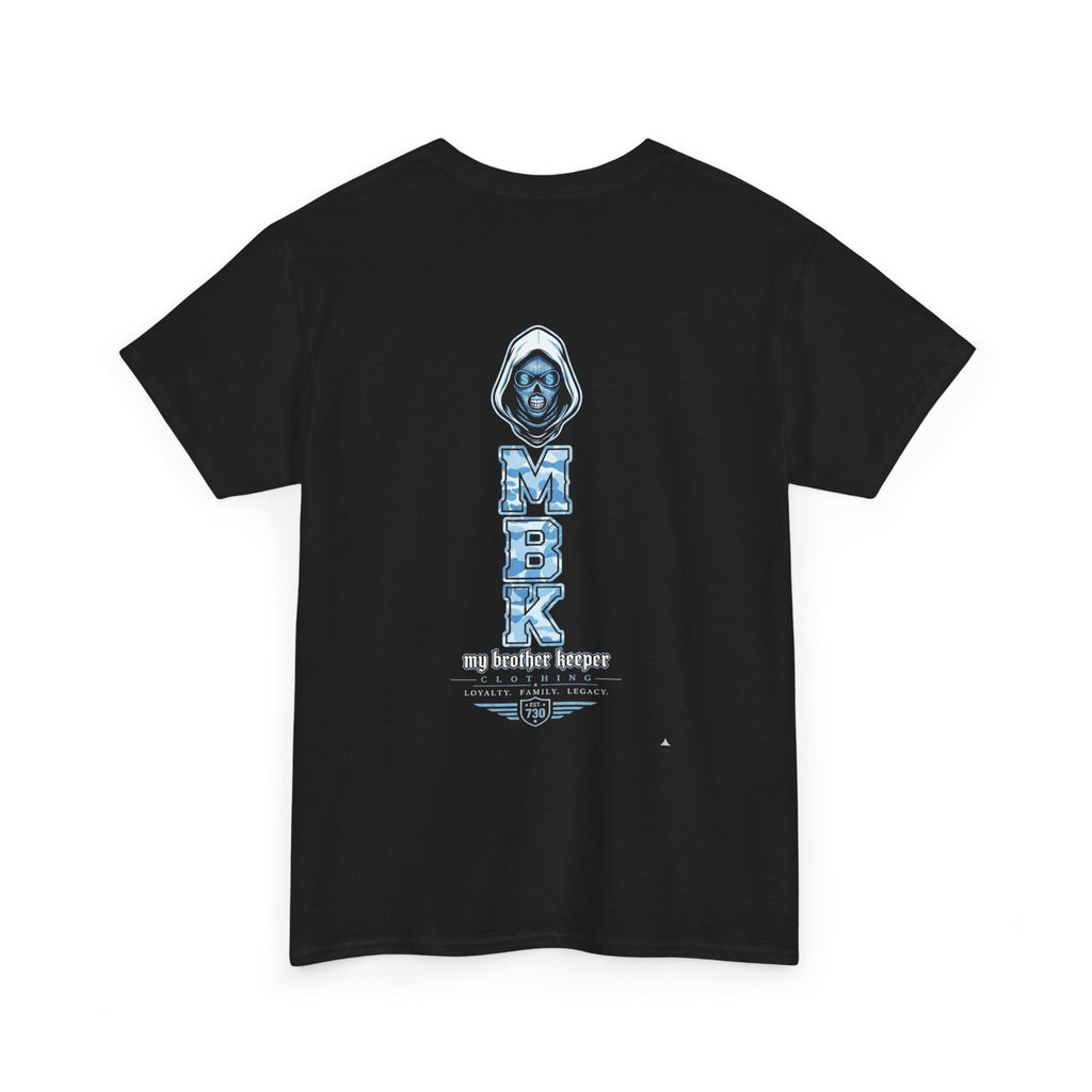 Grim Reaper Graphic Tee — M.B.K. Ice Blue Skull T-Shirt
