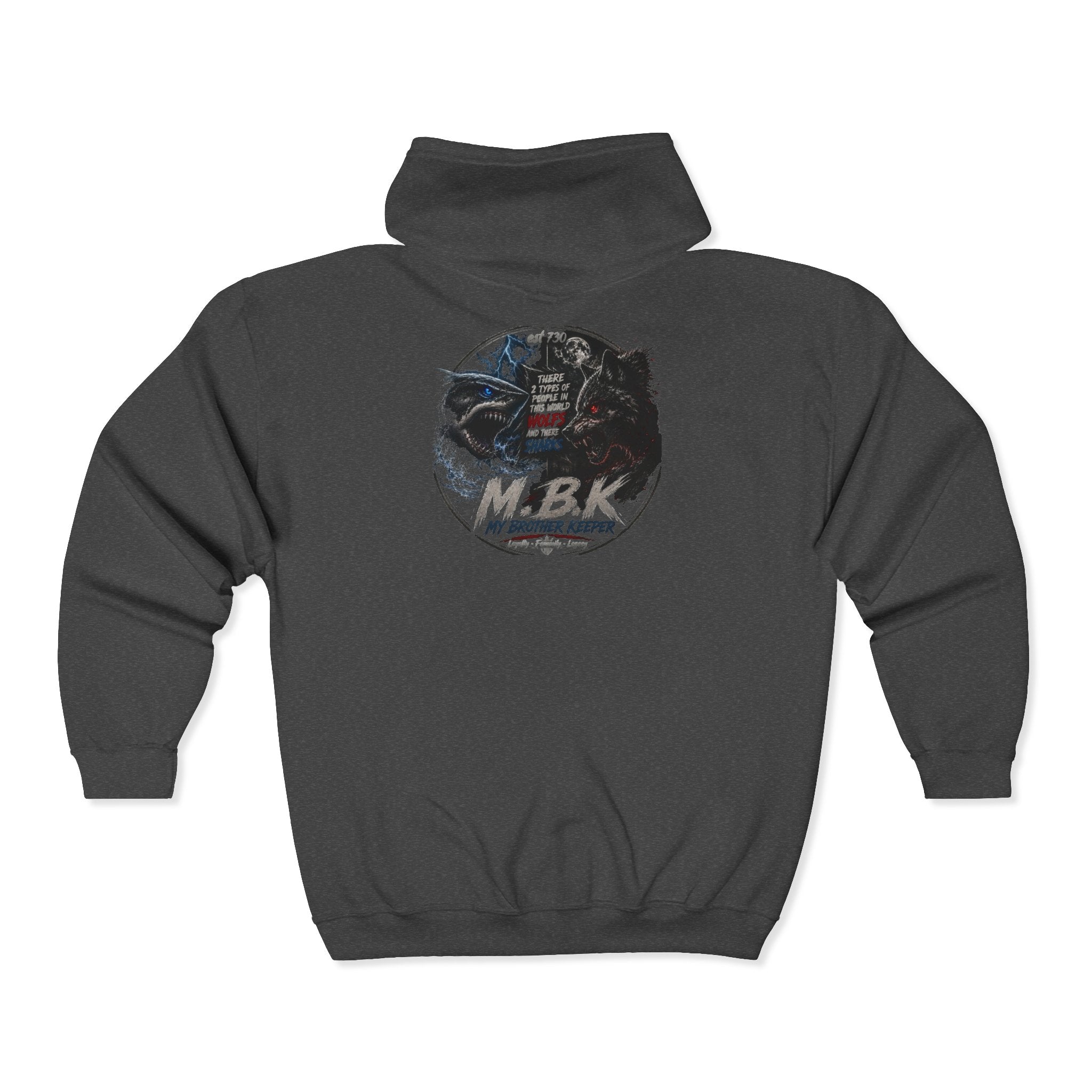 MBK American Flag Motorcycle Zip Hoodie — Vintage Biker Full-Zip Sweatshirt