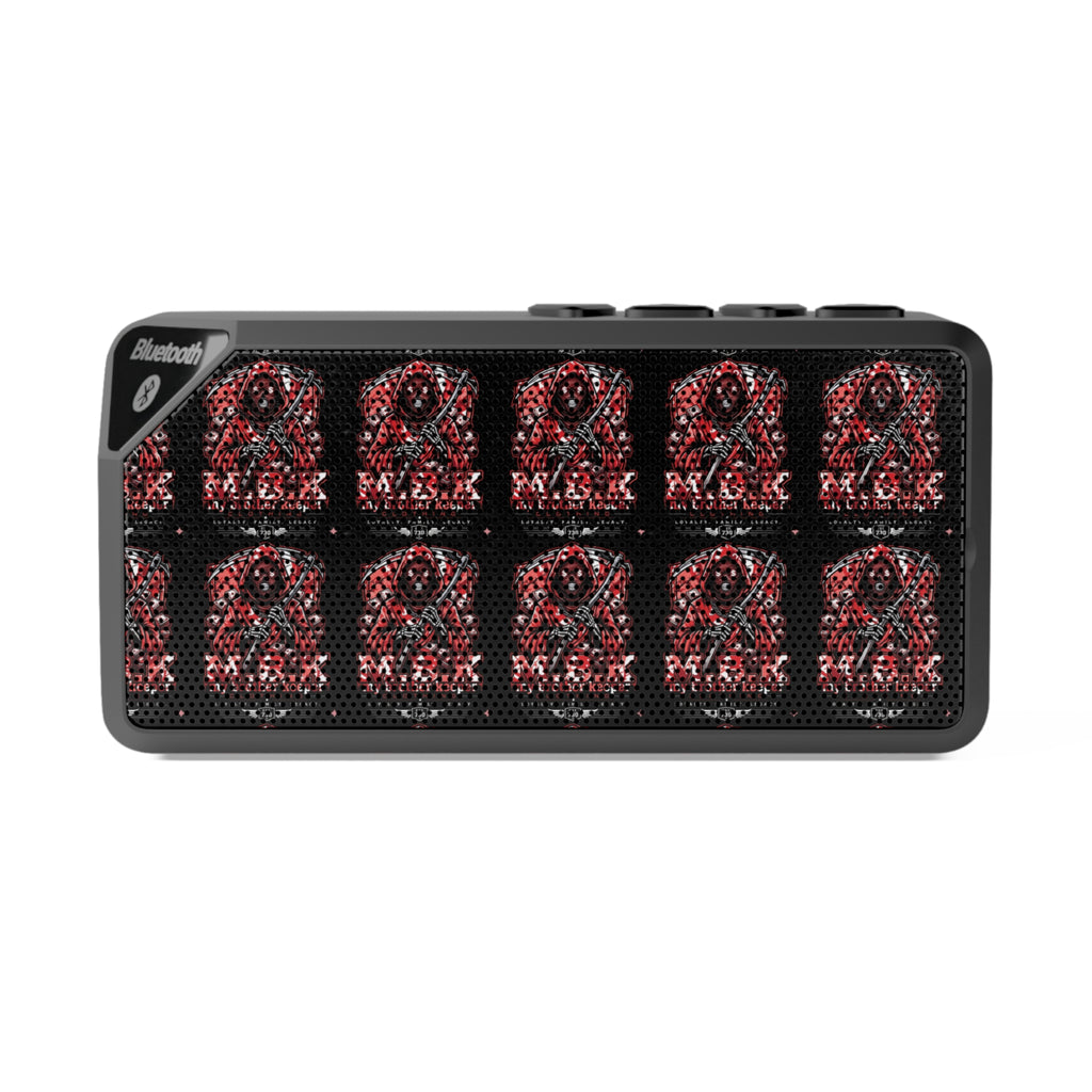 Jabba Skull Bluetooth Speaker — Portable Wireless Speaker with Red Skull Grid Design
