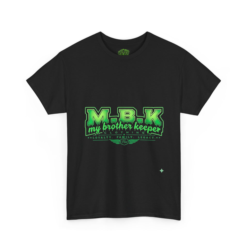 MBK "My Brother Keeper" Cotton Tee – Green Varsity Graphic