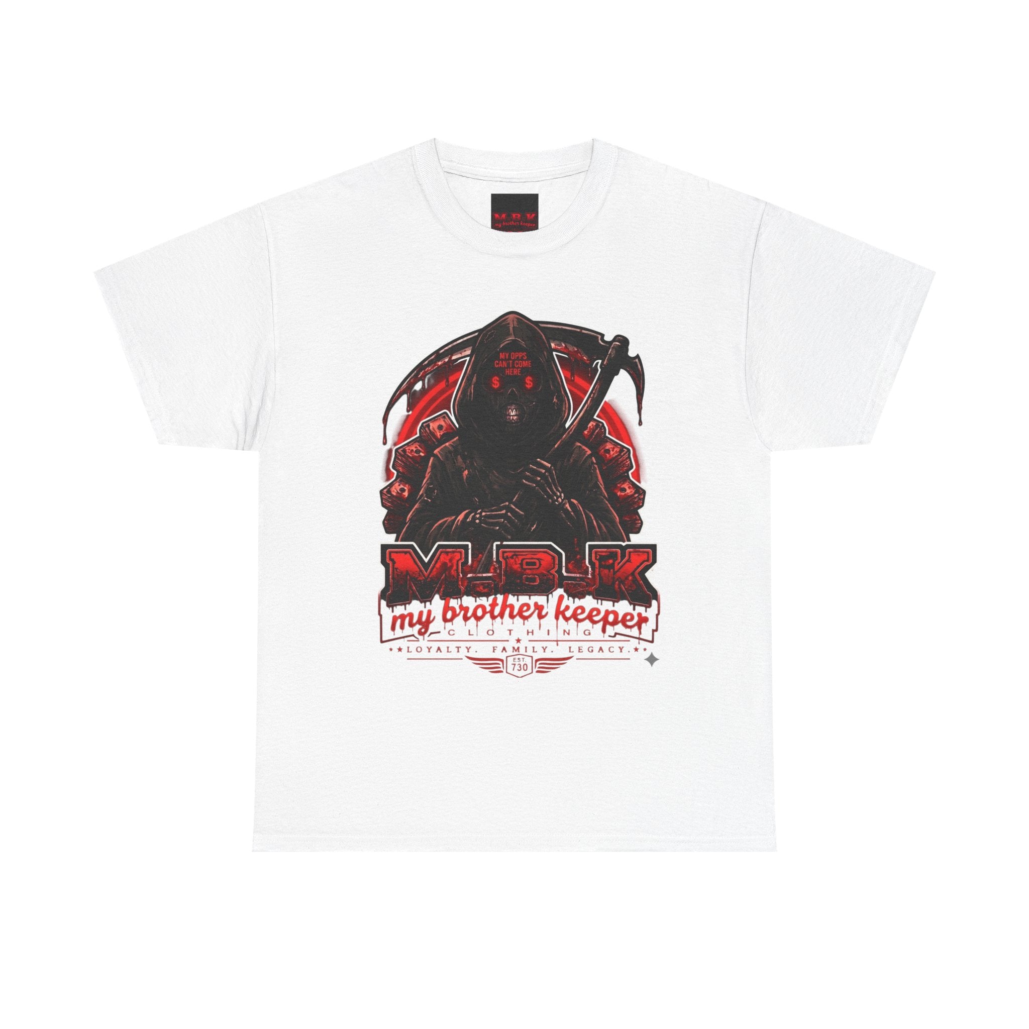 Graphic Tee — 'My Brother Keeper' Grim Reaper Streetwear T-Shirt