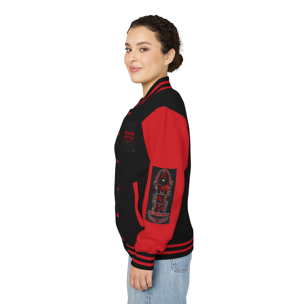 Letterman Jacket — 'My Brother Keeper' Red & Black Reaper Design
