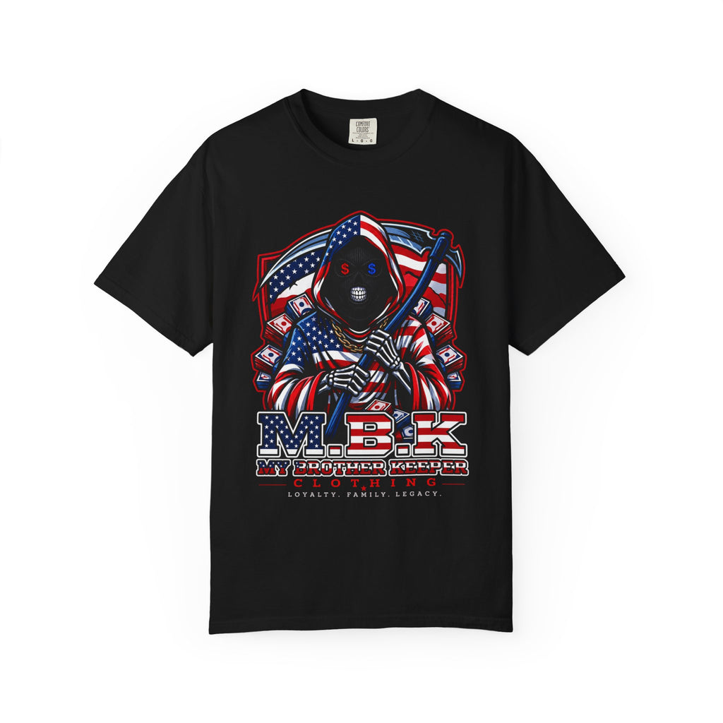 Reaper Flag T‑Shirt — MBK American Patriot Graphic Tee