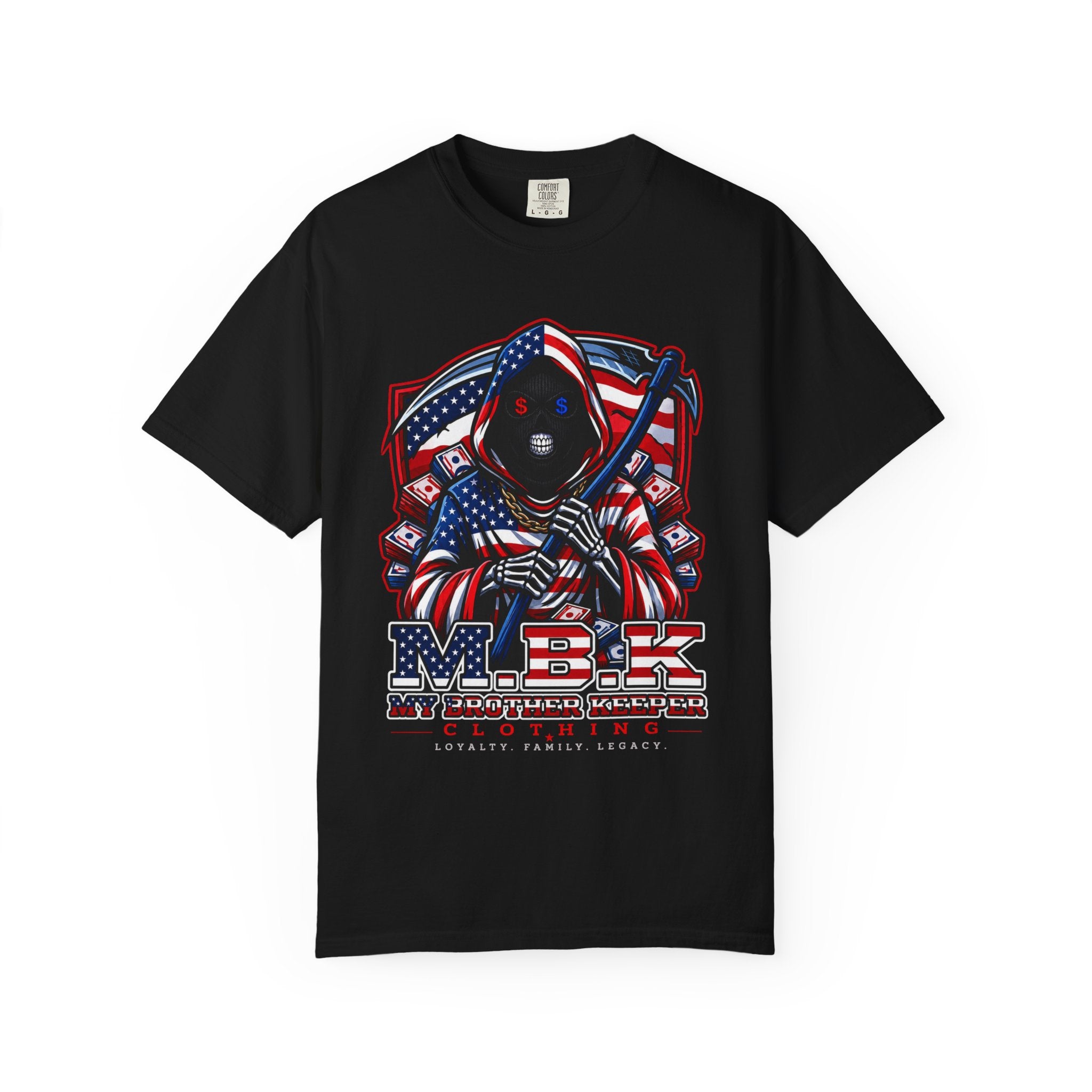Reaper Flag T‑Shirt — MBK American Patriot Graphic Tee