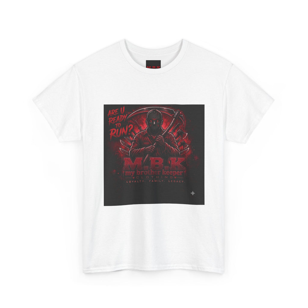Deadpool Red Noir Graphic Tee — 'Are U Ready 2 Run?' Crewneck Shirt