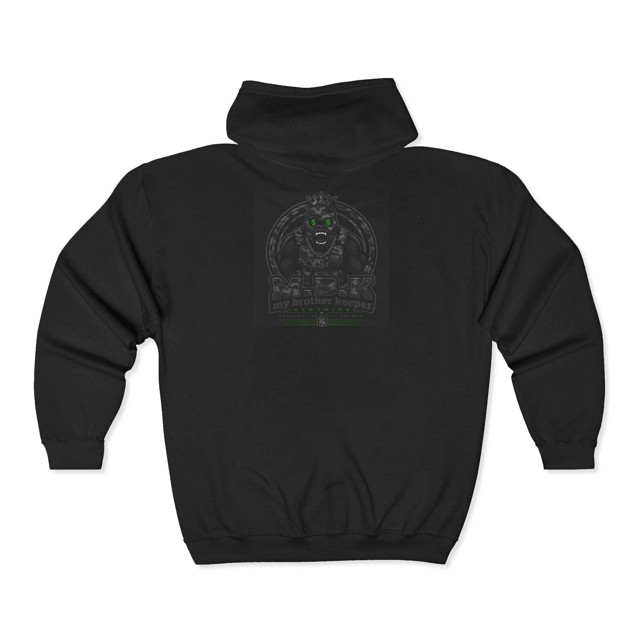 Gargoyle Crest Zip Hoodie — Gothic Demon Stone Arch Design