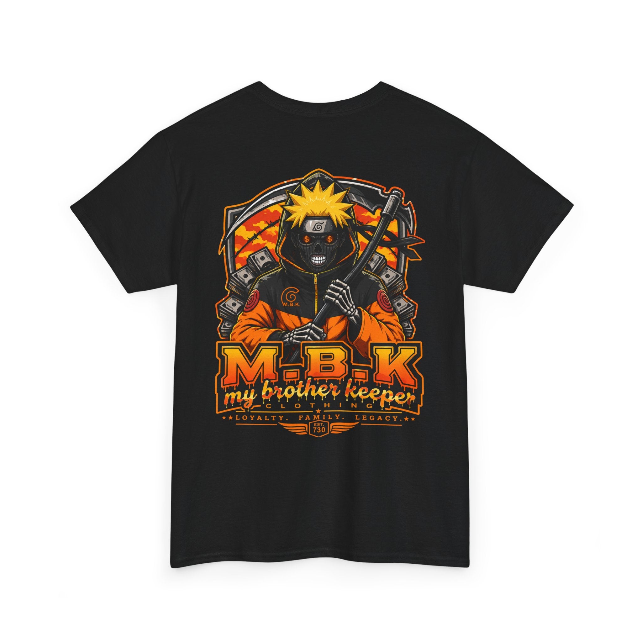 Naruto-Inspired Graphic Tee — "M.B.K My Brother Keeper" Anime Streetwear Shirt