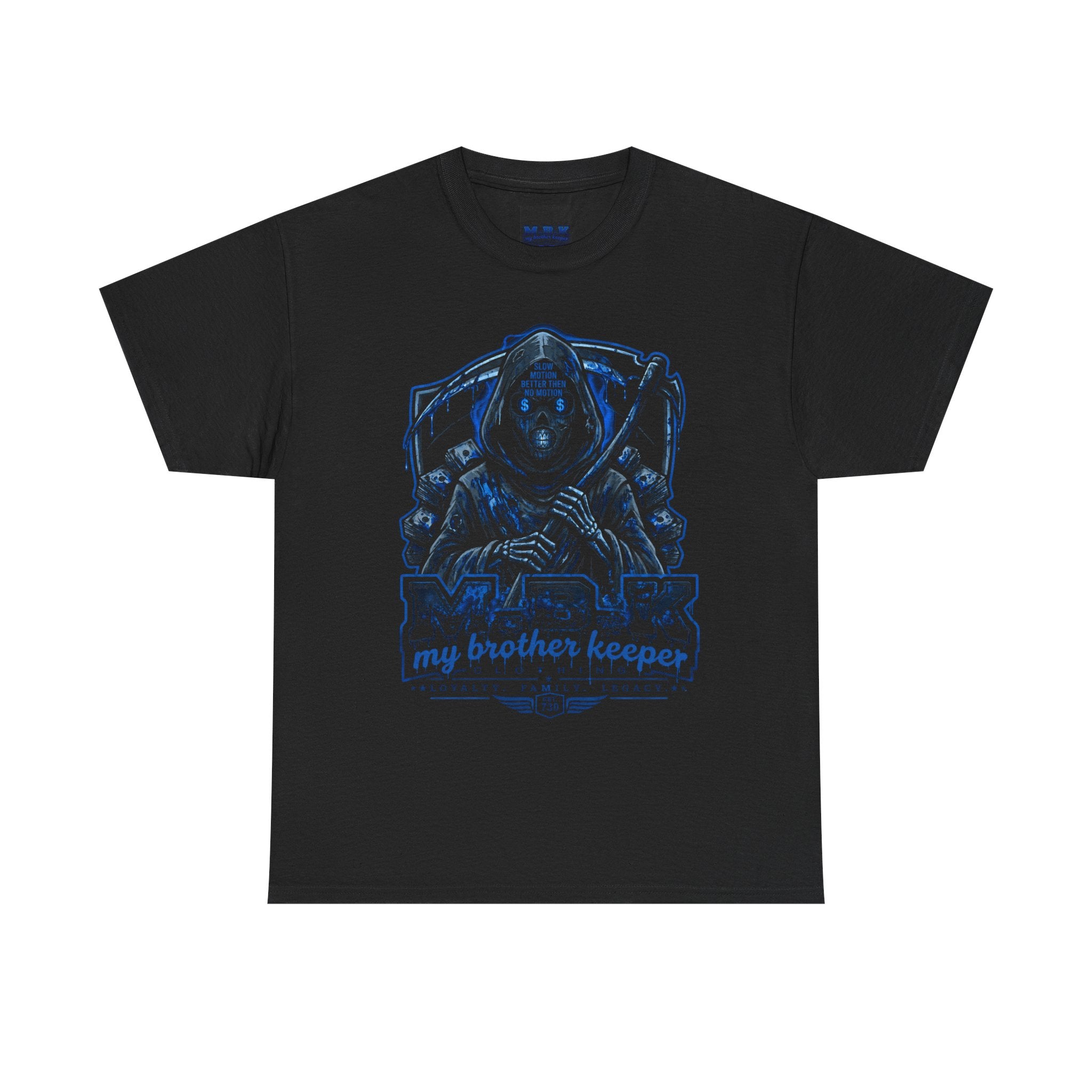 Grim Reaper “My Brother Keeper” Graphic Tee — Dark Gothic Skull Shirt